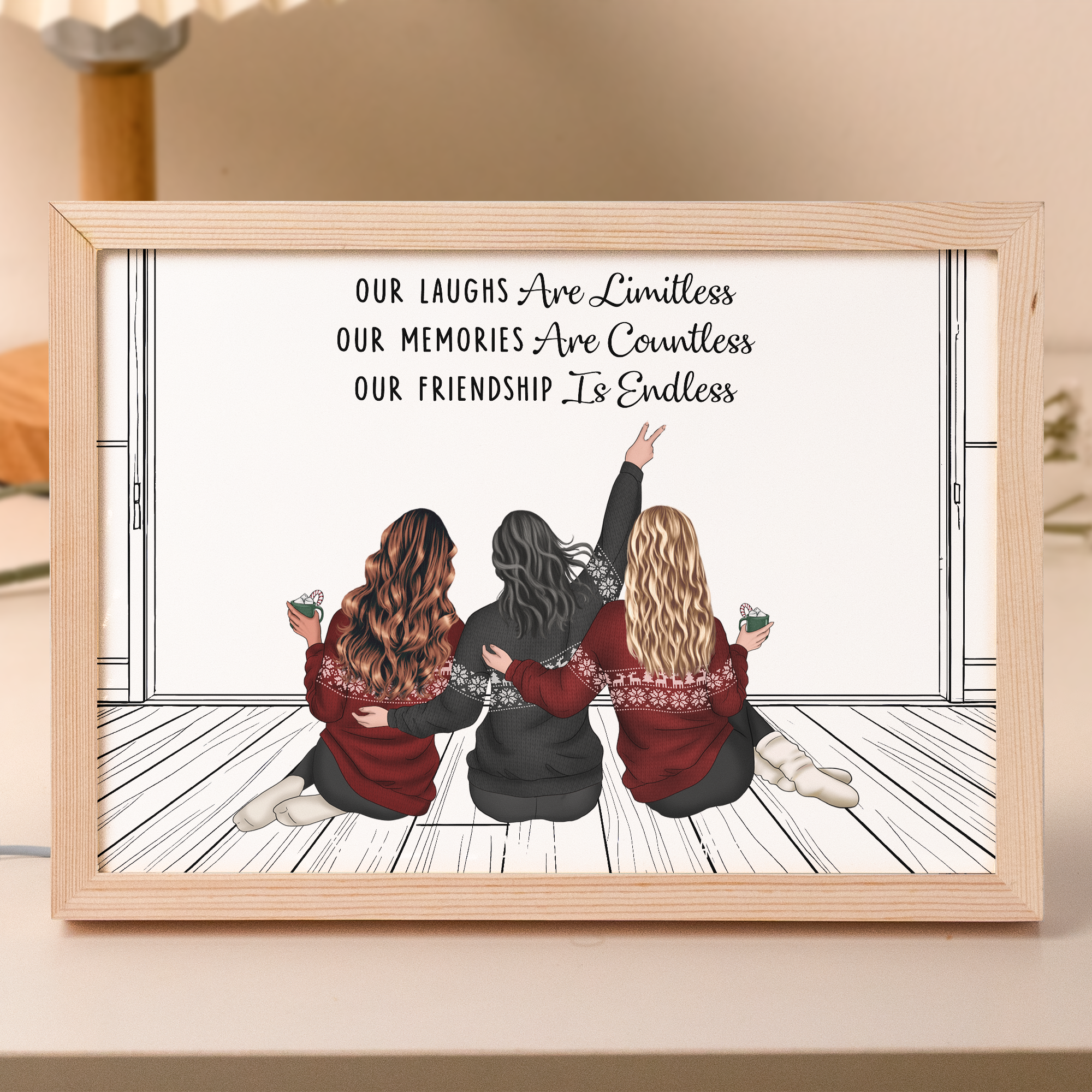 Our Laughs Are Limitless - Personalized Light Up Picture Frame