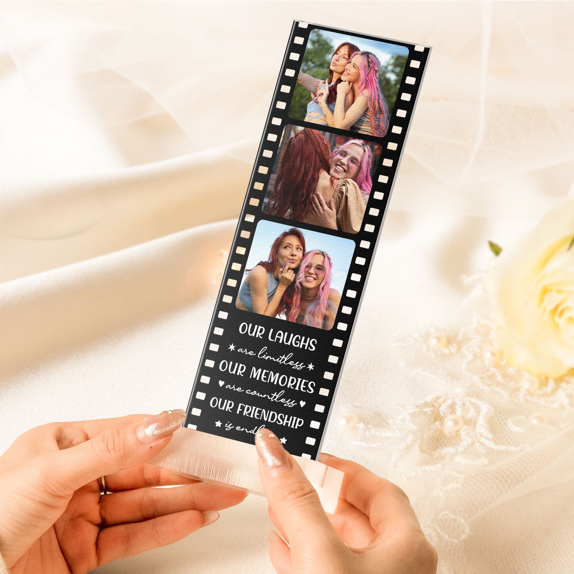 Our Laughs Are Limitless, Our Memories Are Countless Bestie - Custom Acrylic Photo Film Strip