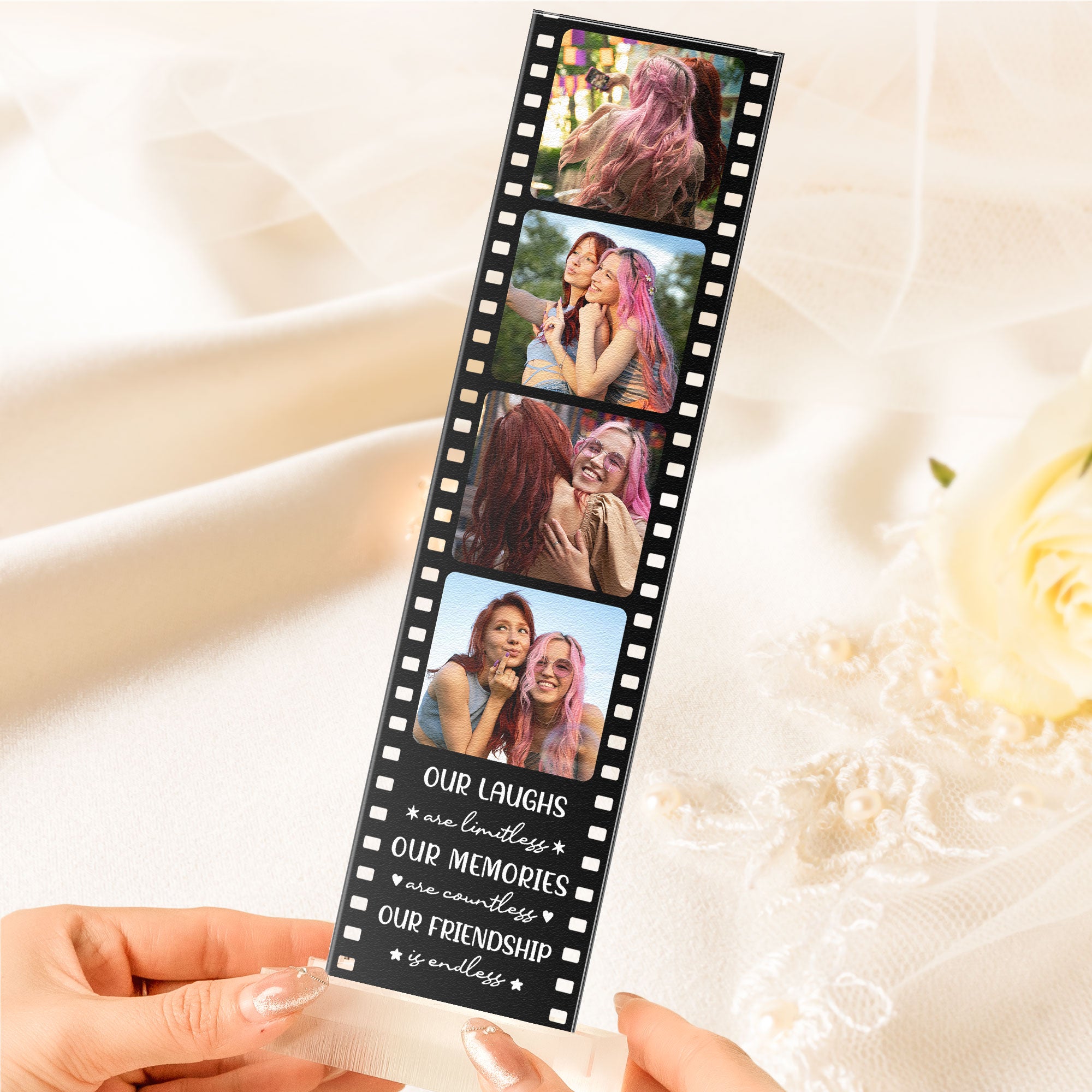 Our Laughs Are Limitless, Our Memories Are Countless Bestie - Custom Acrylic Photo Film Strip