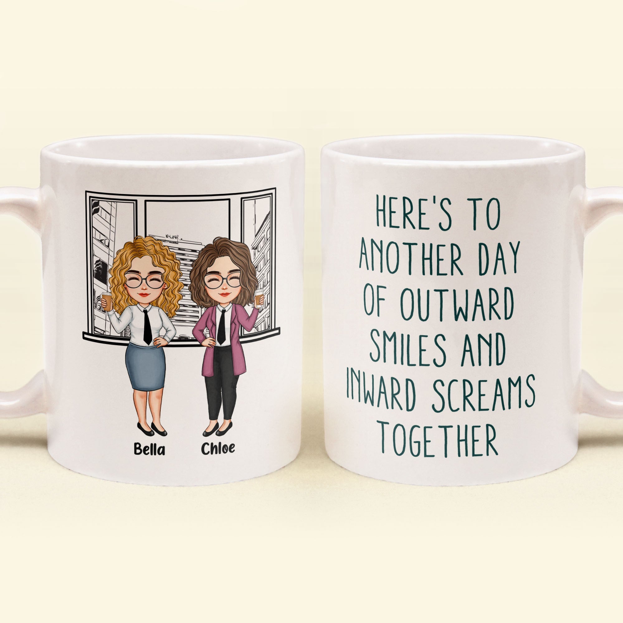 Outward Smiles And Inward Screams - Personalized Mug