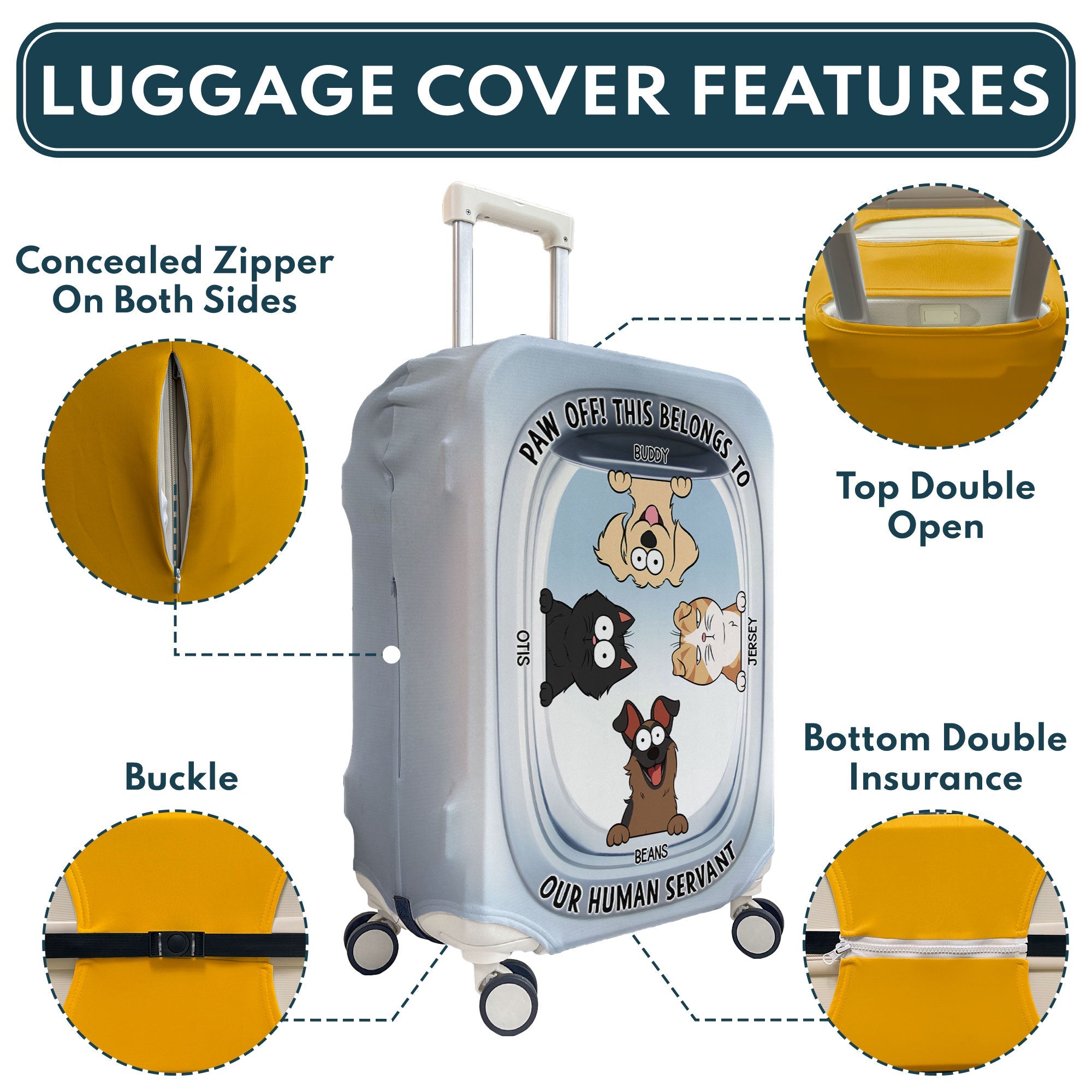 Paw Off The Luggage! - Personalized Luggage Cover