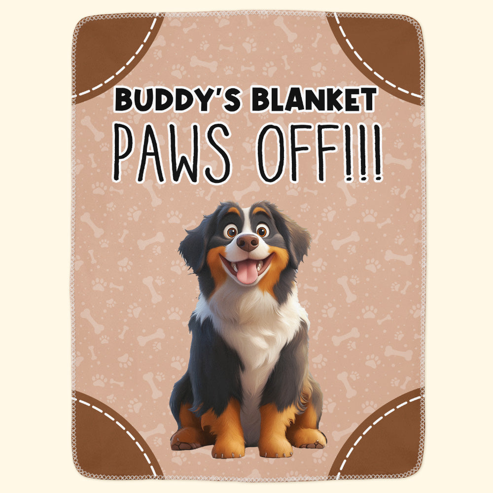 Paws Off Funny Gift For Dog Lovers - Personalized Blanket