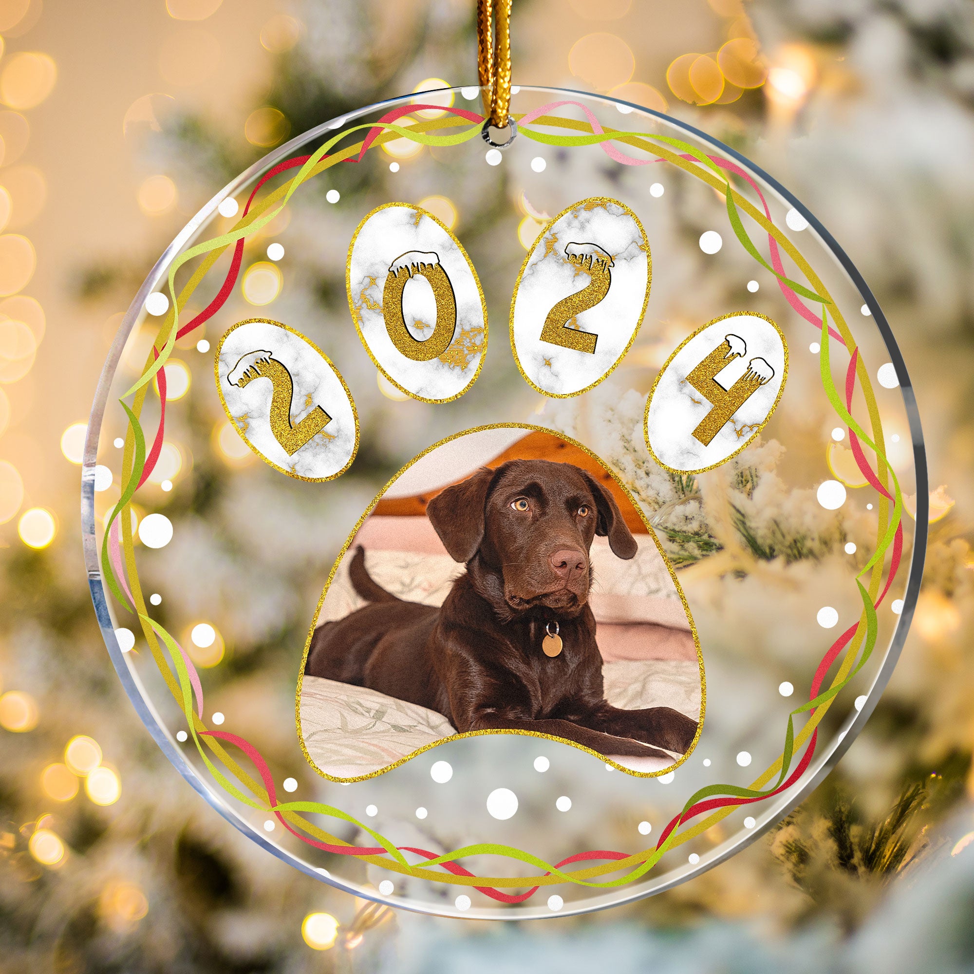 Pet's First Christmas - Personalized Acrylic Photo Ornament