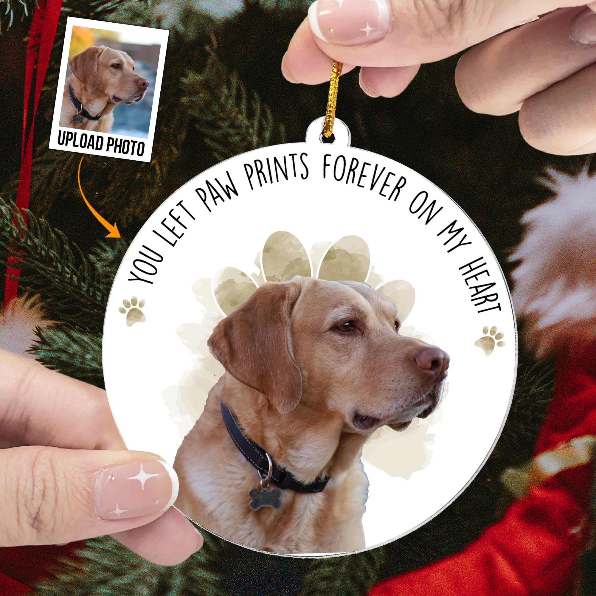 Pet Loss Custom Photo Saying Goodbye So Hard - Personalized Acrylic Photo Ornament