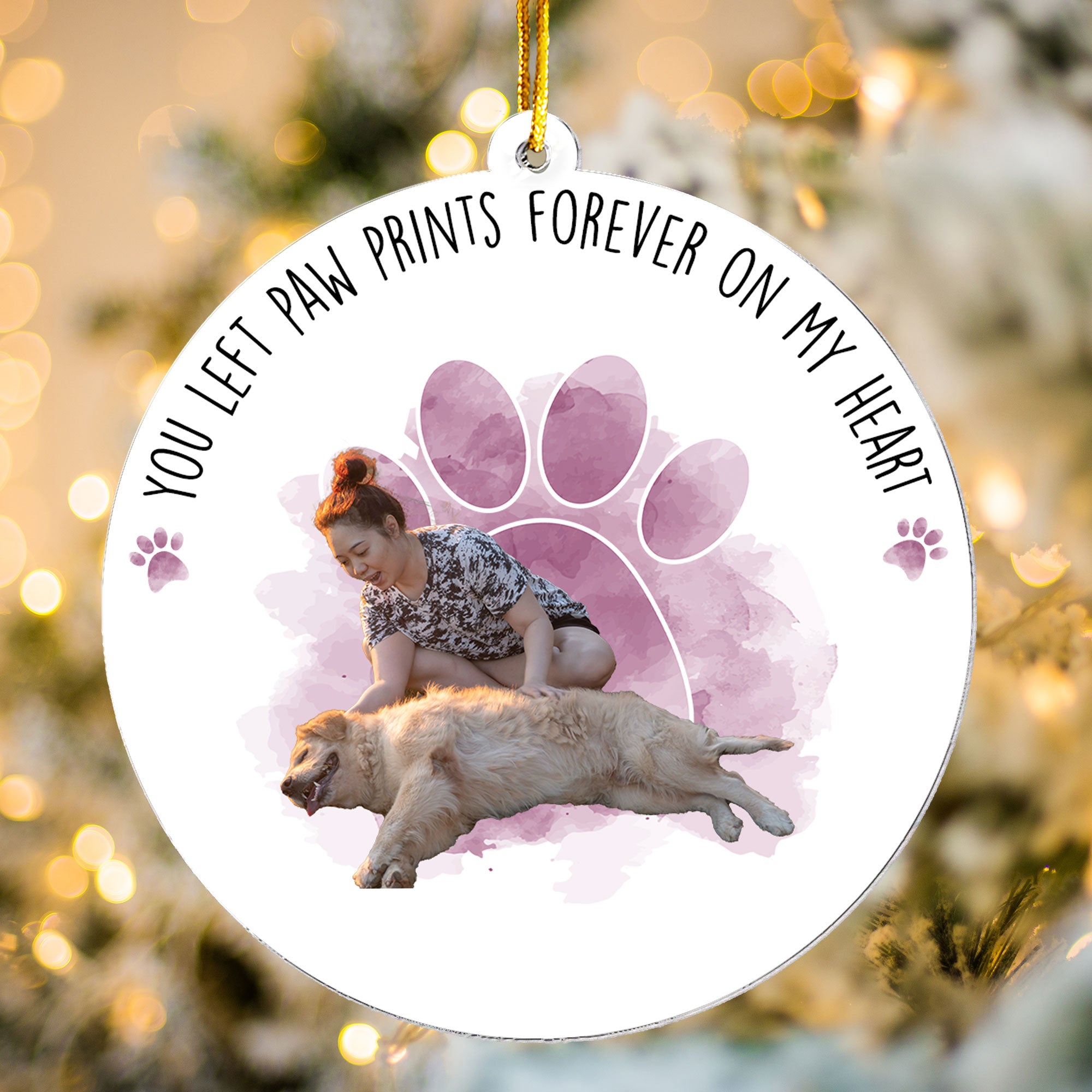 Pet Loss Custom Photo Saying Goodbye So Hard - Personalized Acrylic Photo Ornament