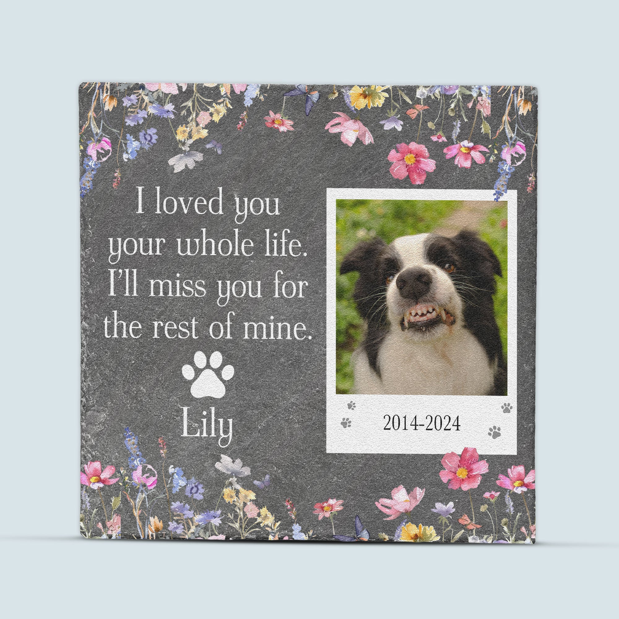 Pet Loss I've Loved You Your Whole Life - Personalized Photo Garden Stone