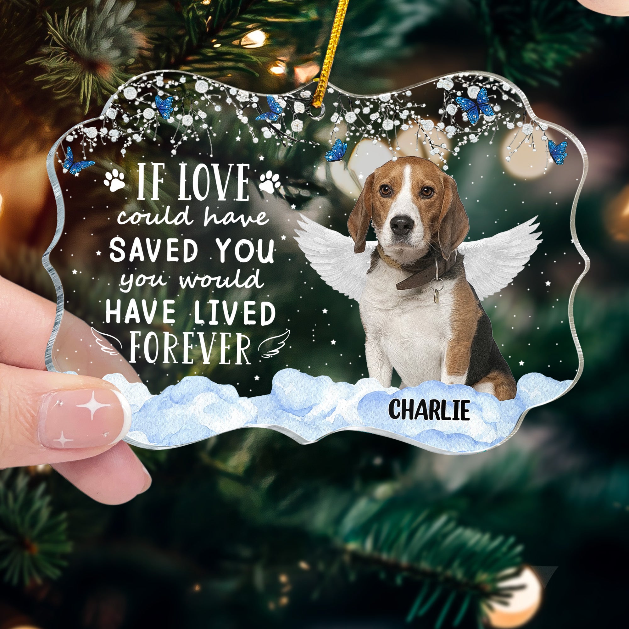 Pet Loss You Were My Favorite Hello & Hardest Goodbye - Personalized Acrylic Photo Ornament