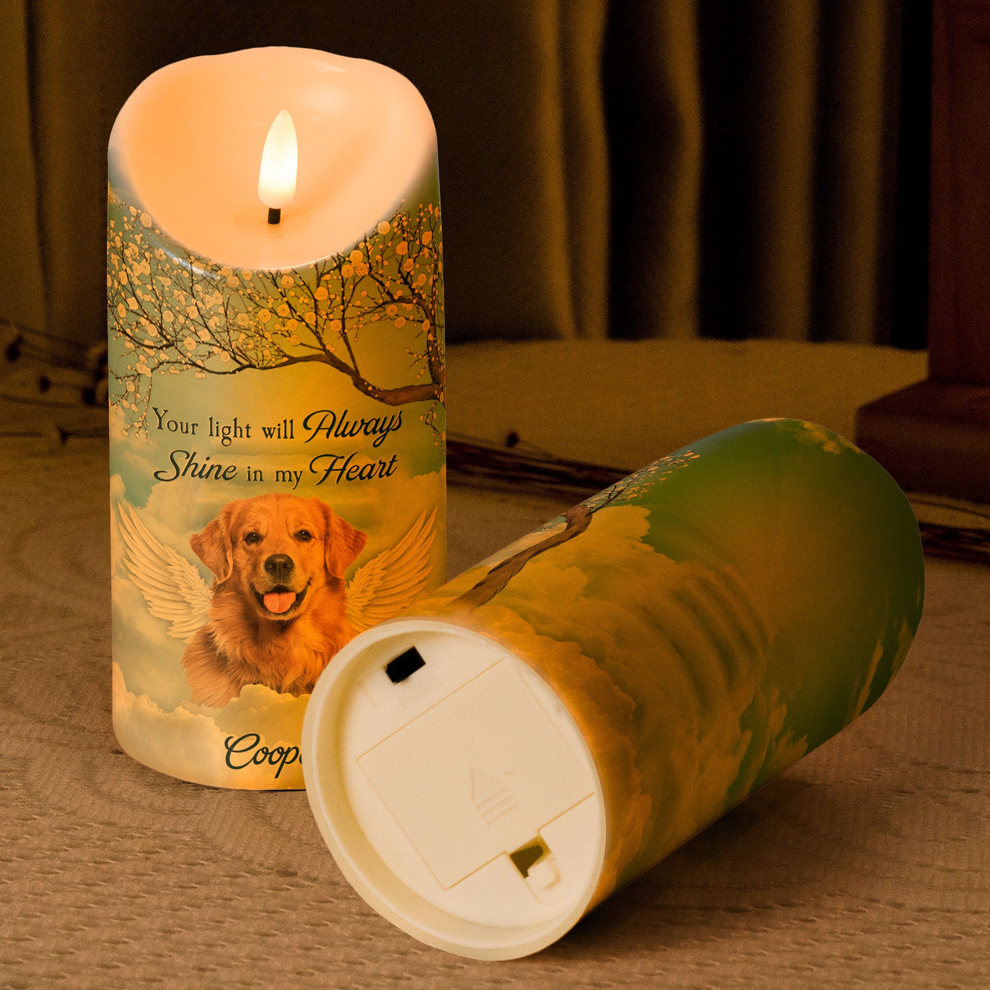 Pet Loss Your Light Will Always Shine In My Heart - Personalized Photo LED Candle