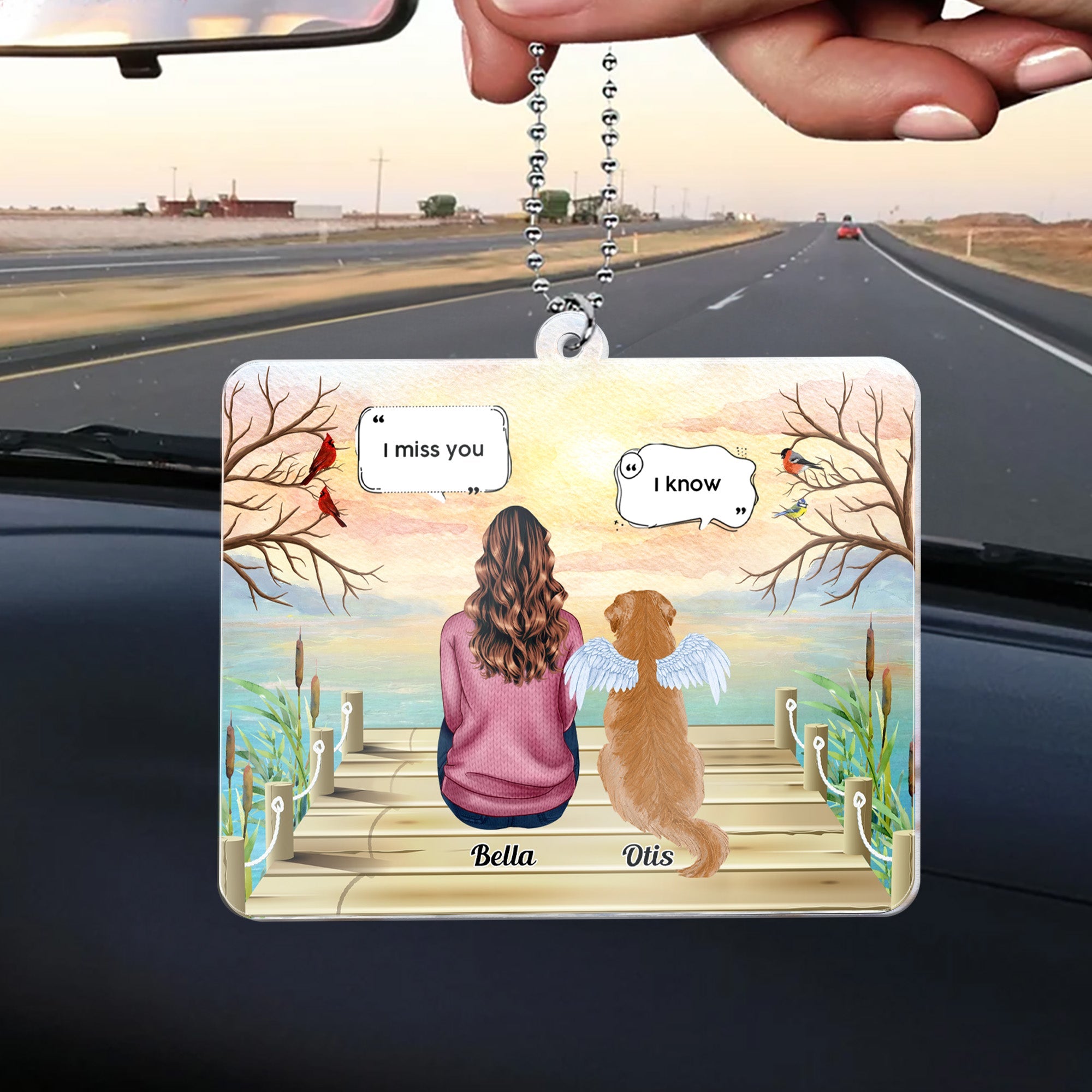 Pet Memorial I Am Always With You - Personalized Rear View Mirror Accessory