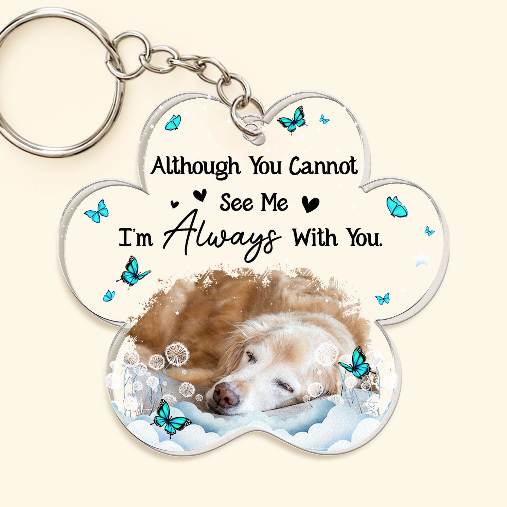 Pet Memorial I'm Always With You - Personalized Acrylic Photo Keychain