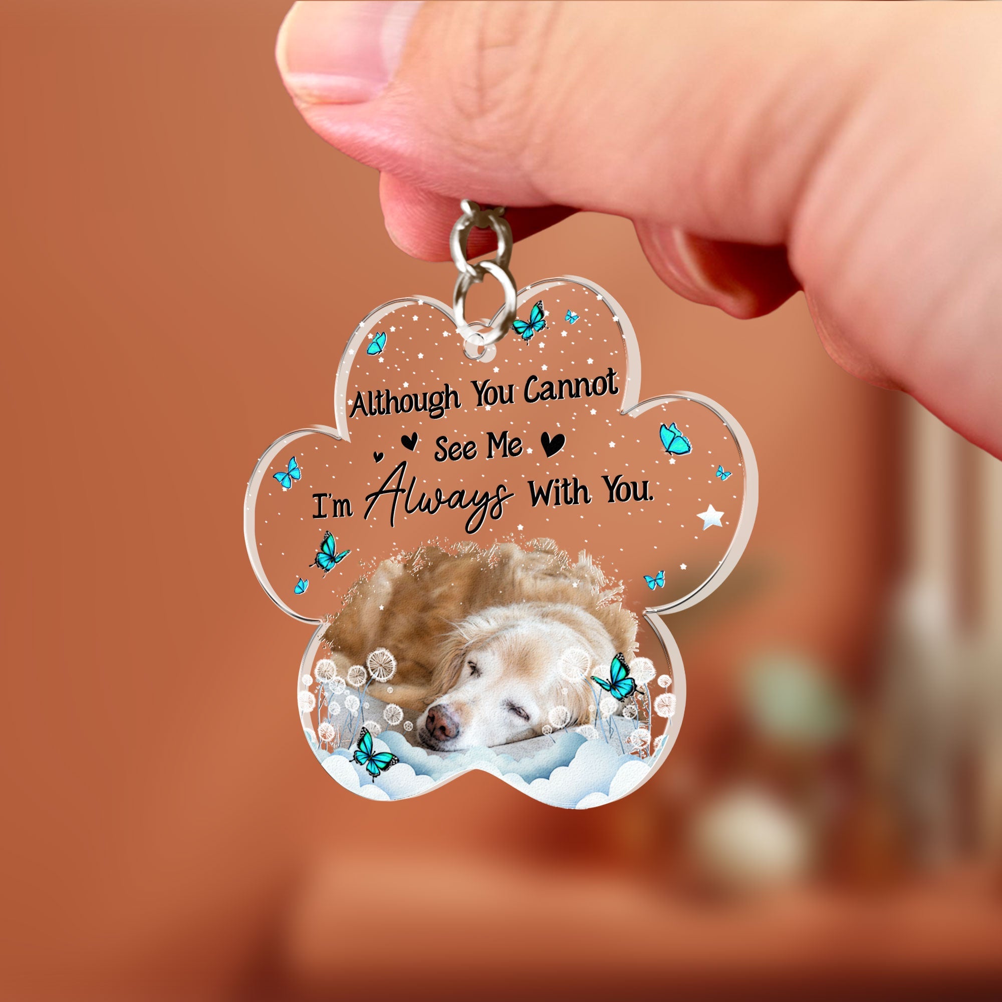 Pet Memorial I'm Always With You - Personalized Acrylic Photo Keychain