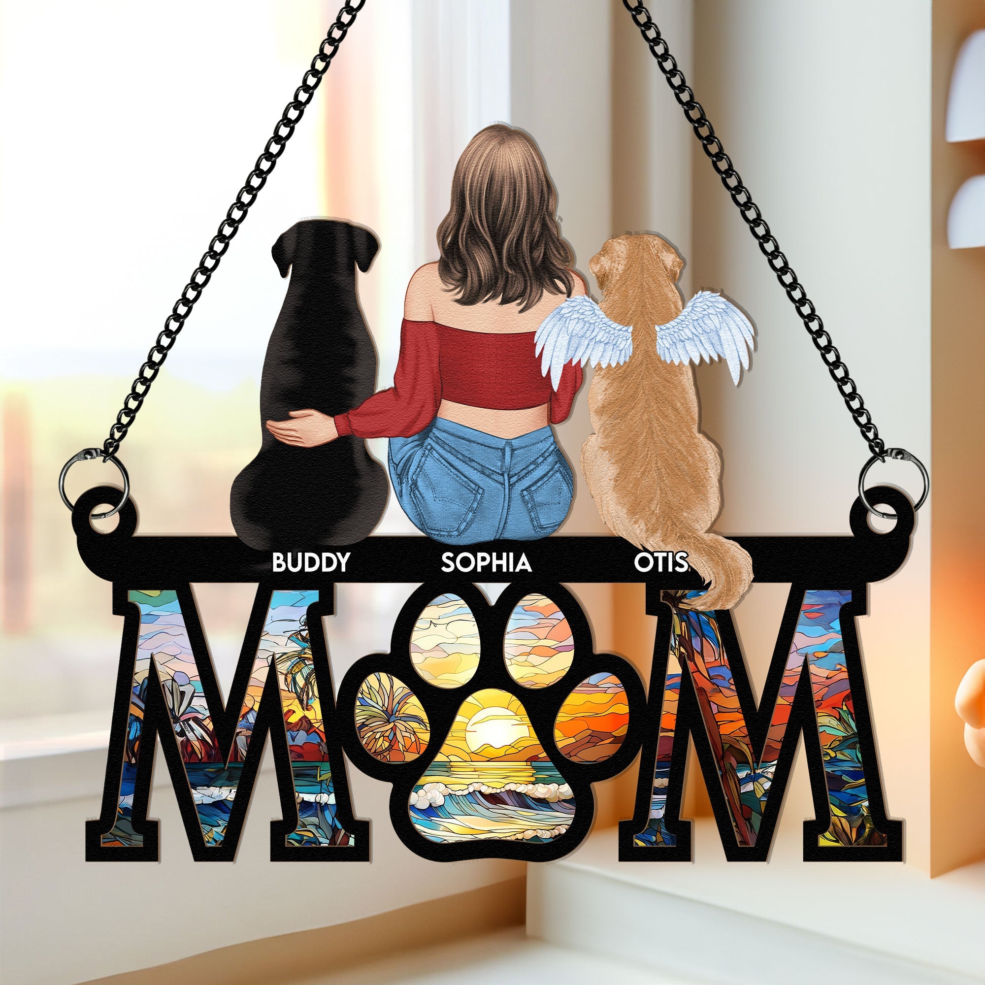 Pet Parents - Personalized Window Hanging Suncatcher Ornament