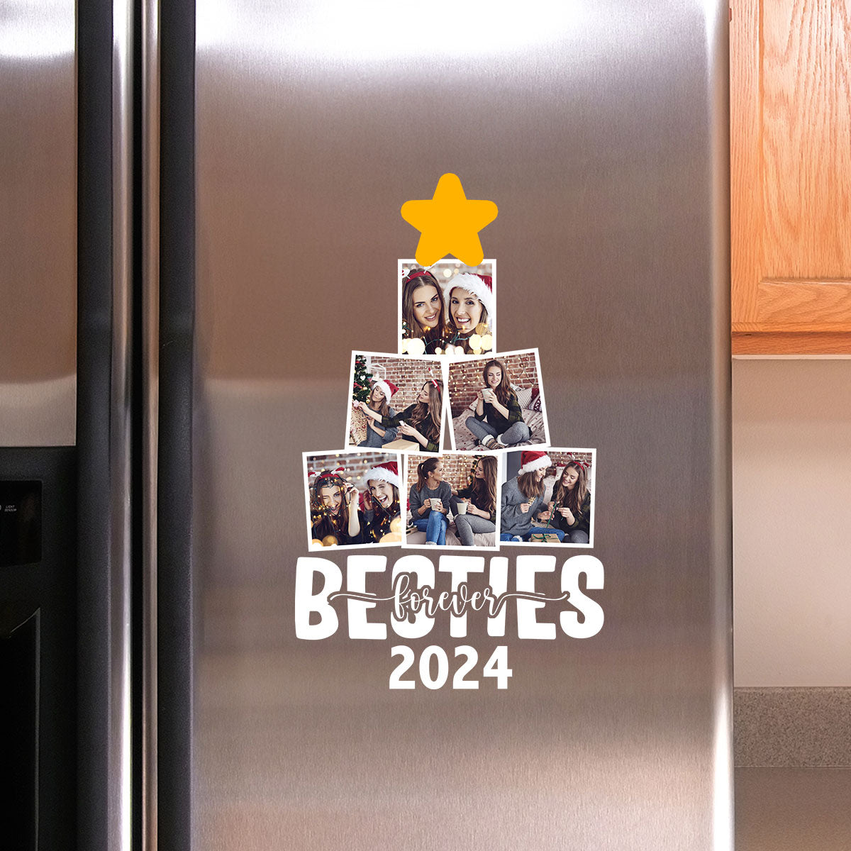 Photo Besties Forever Christmas Tree - Personalized Photo Decal