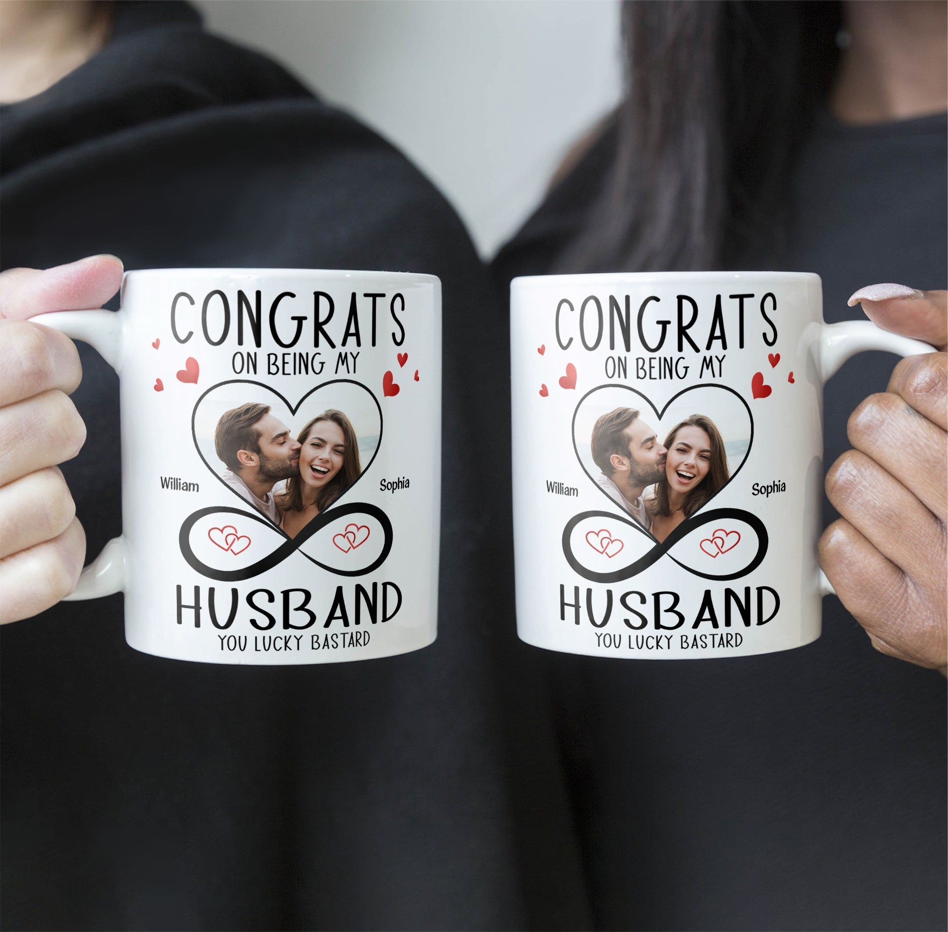 Congrats On Being My Husband - Personalized Photo Mug