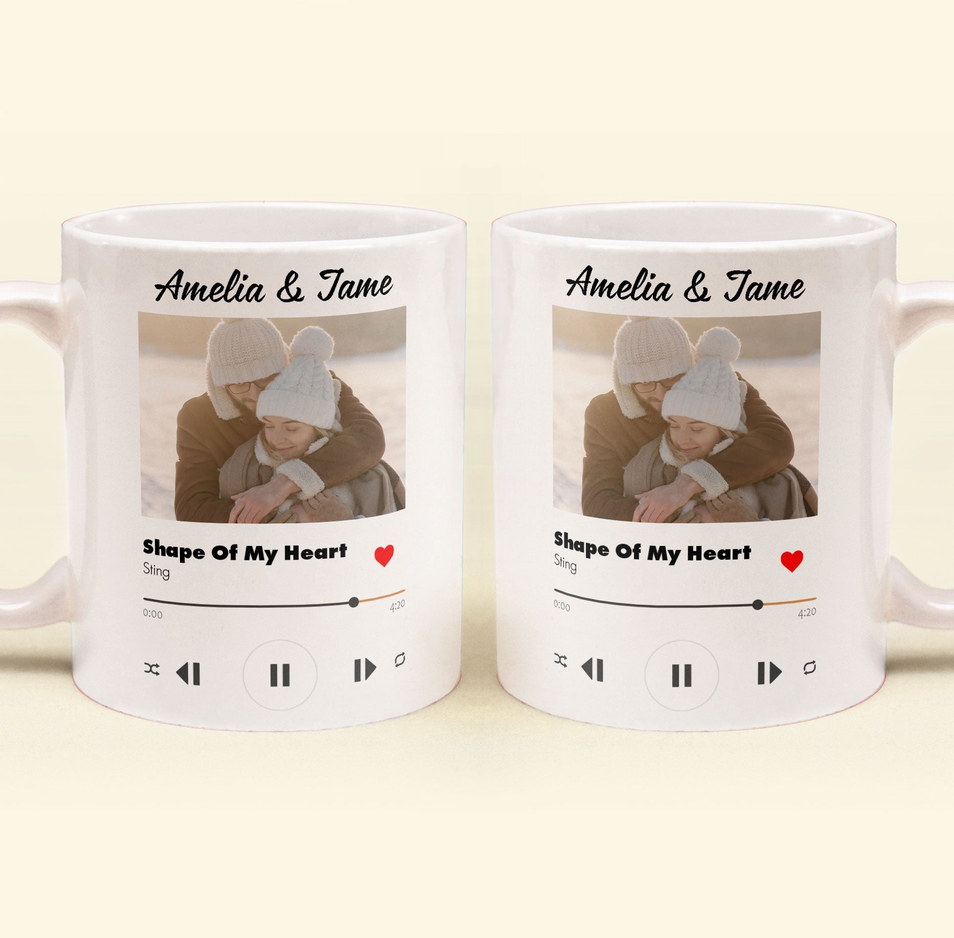 Custom Favorite Couple Song - Personalized Photo Mug