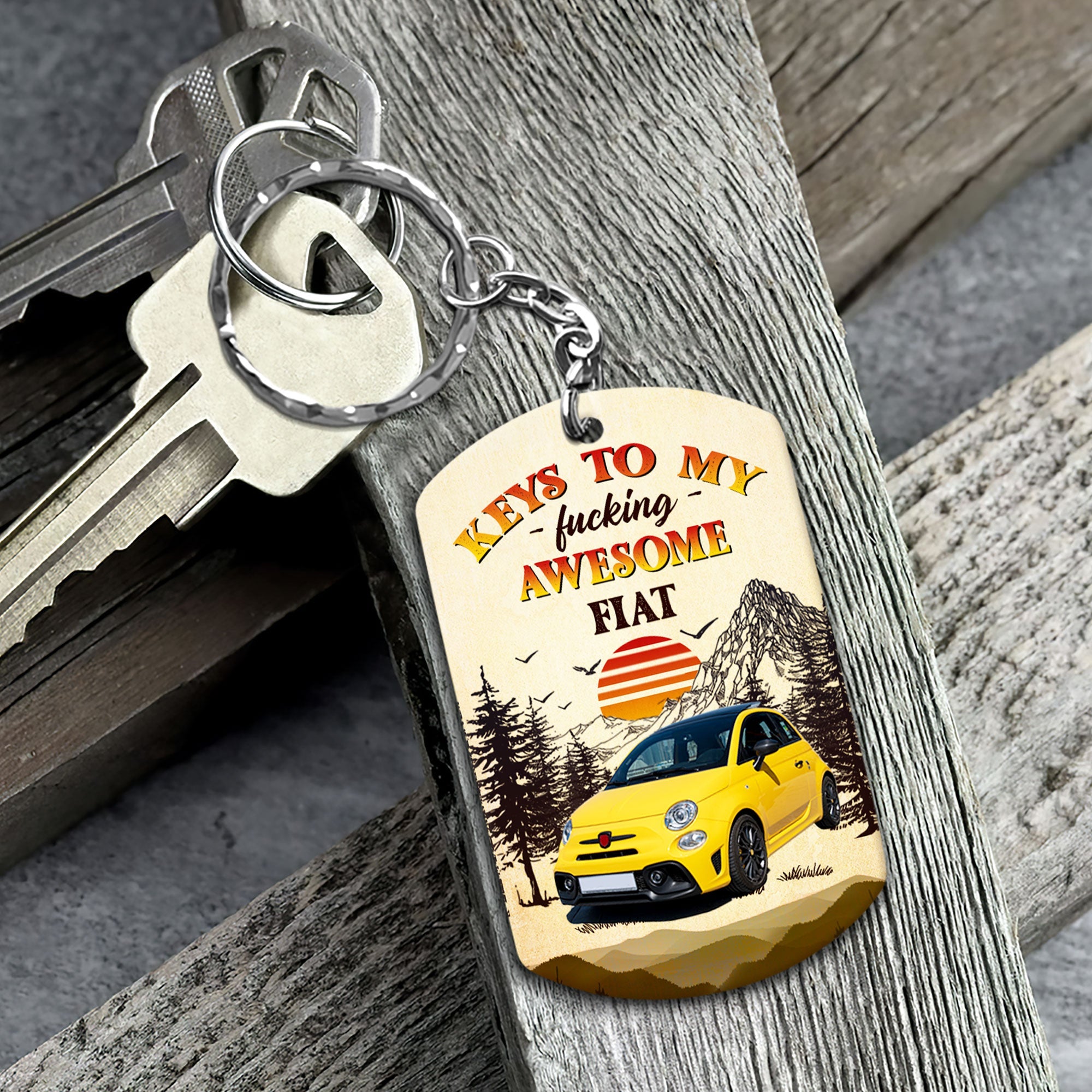 Keys To My Awesome Car - Personalized Photo Keychain