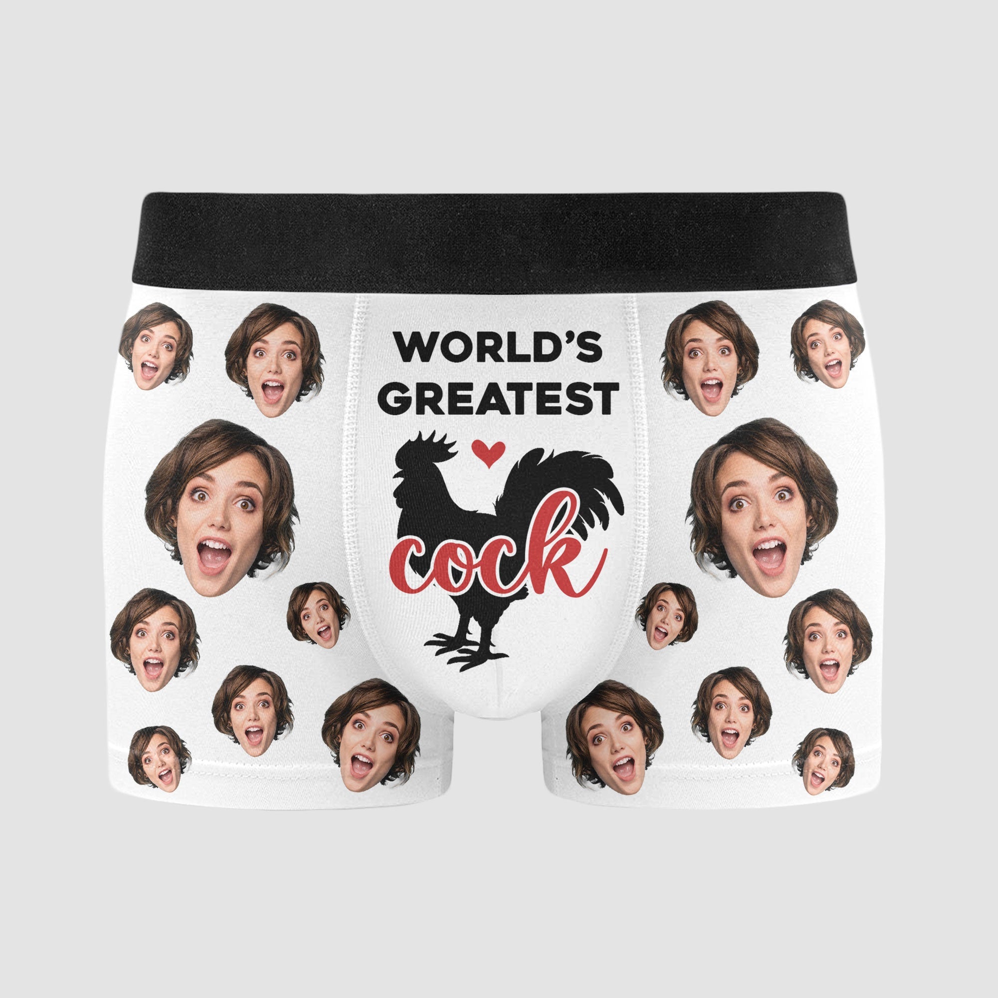 World's Greatest Cock - Personalized Photo Men's Boxer Briefs - Birthday Gifts For Men, Husband, Him, Boyfriend