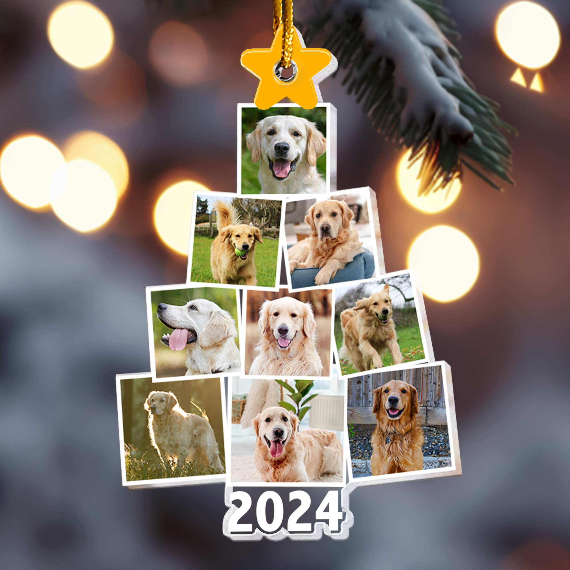 Photo Pet Christmas Tree - Personalized Acrylic Photo Ornament