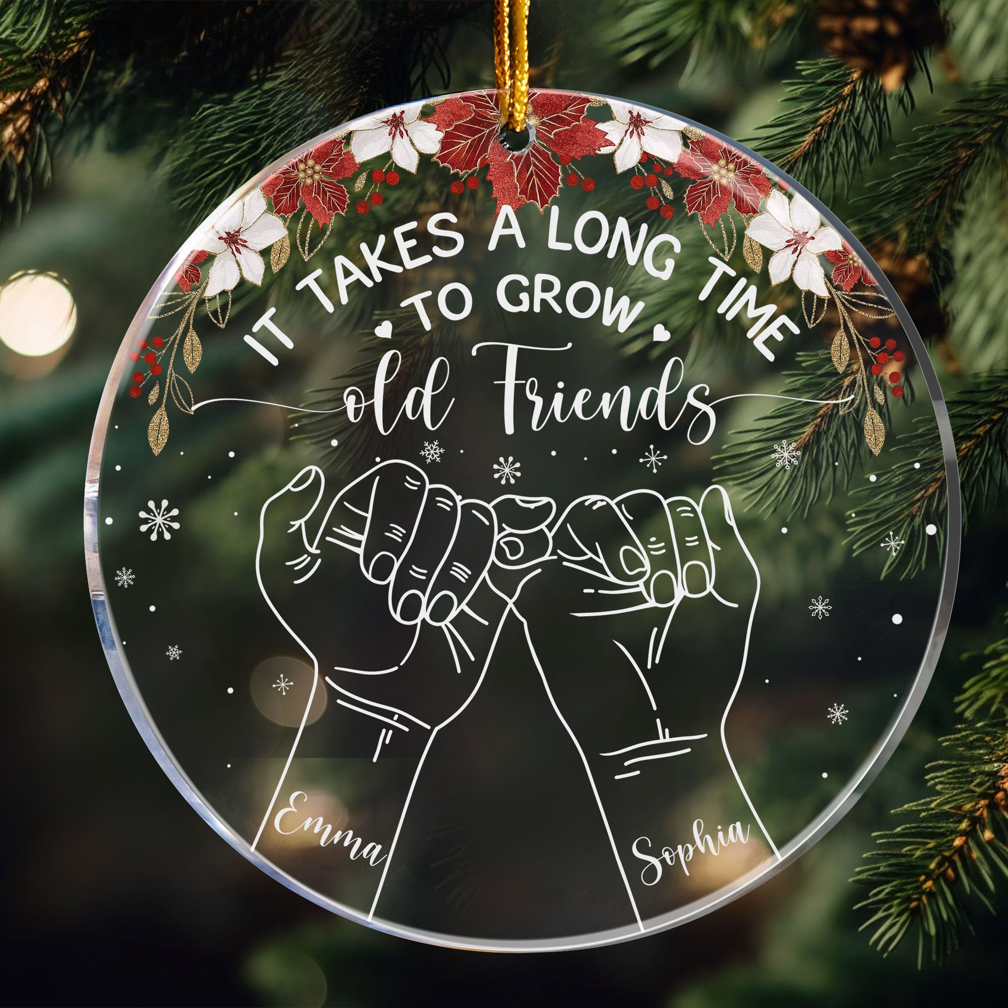 Pinky Promise - Friendship Gifts - Personalized Acrylic Ornament