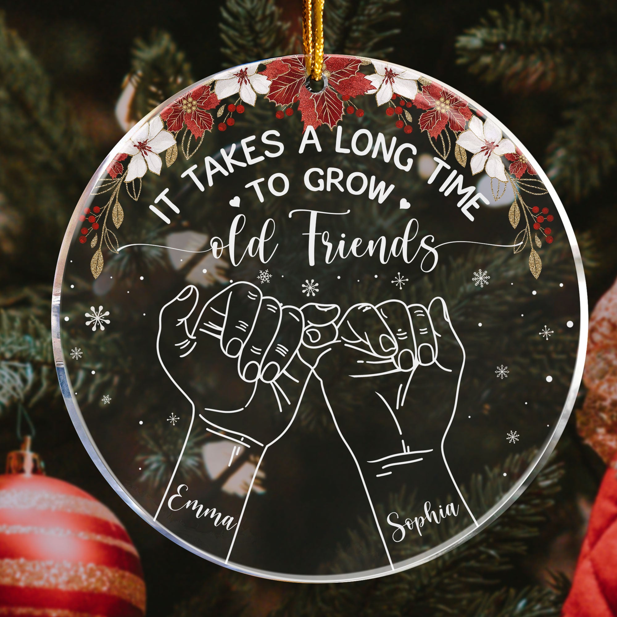 Pinky Promise - Friendship Gifts - Personalized Acrylic Ornament