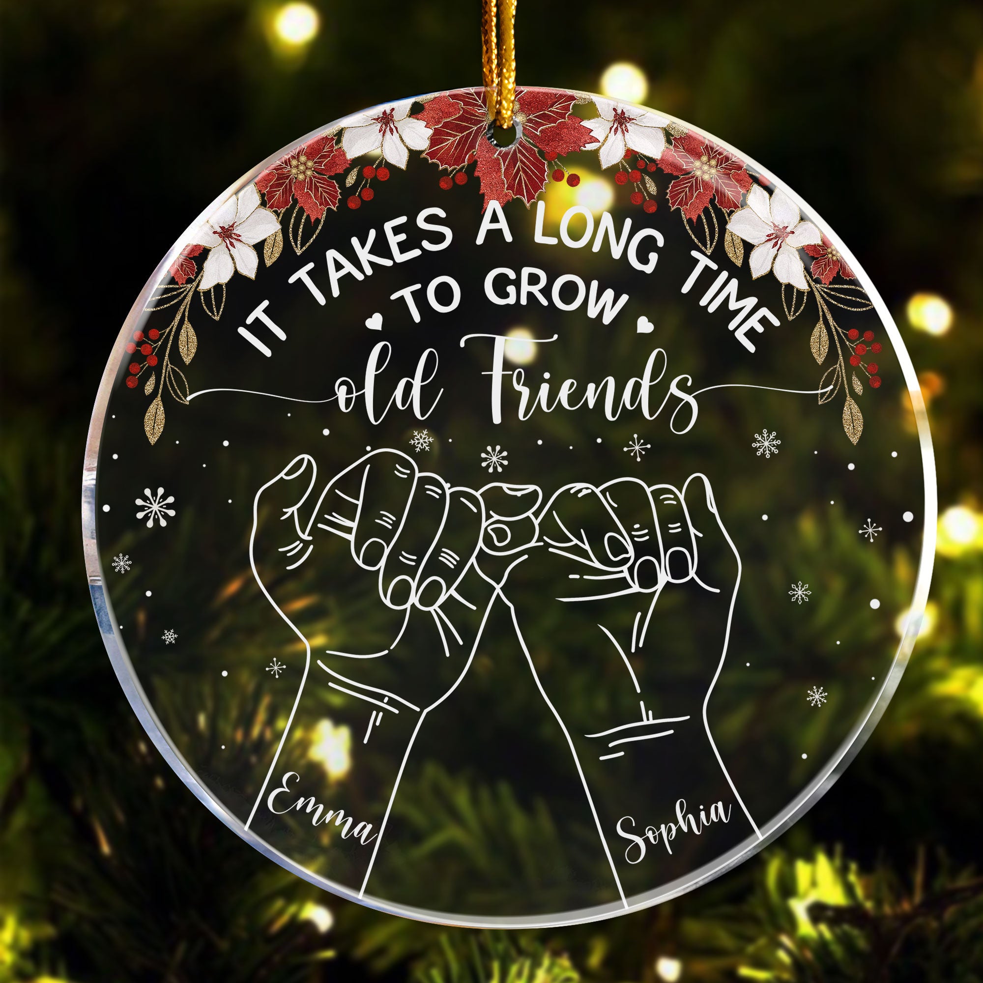 Pinky Promise - Friendship Gifts - Personalized Acrylic Ornament