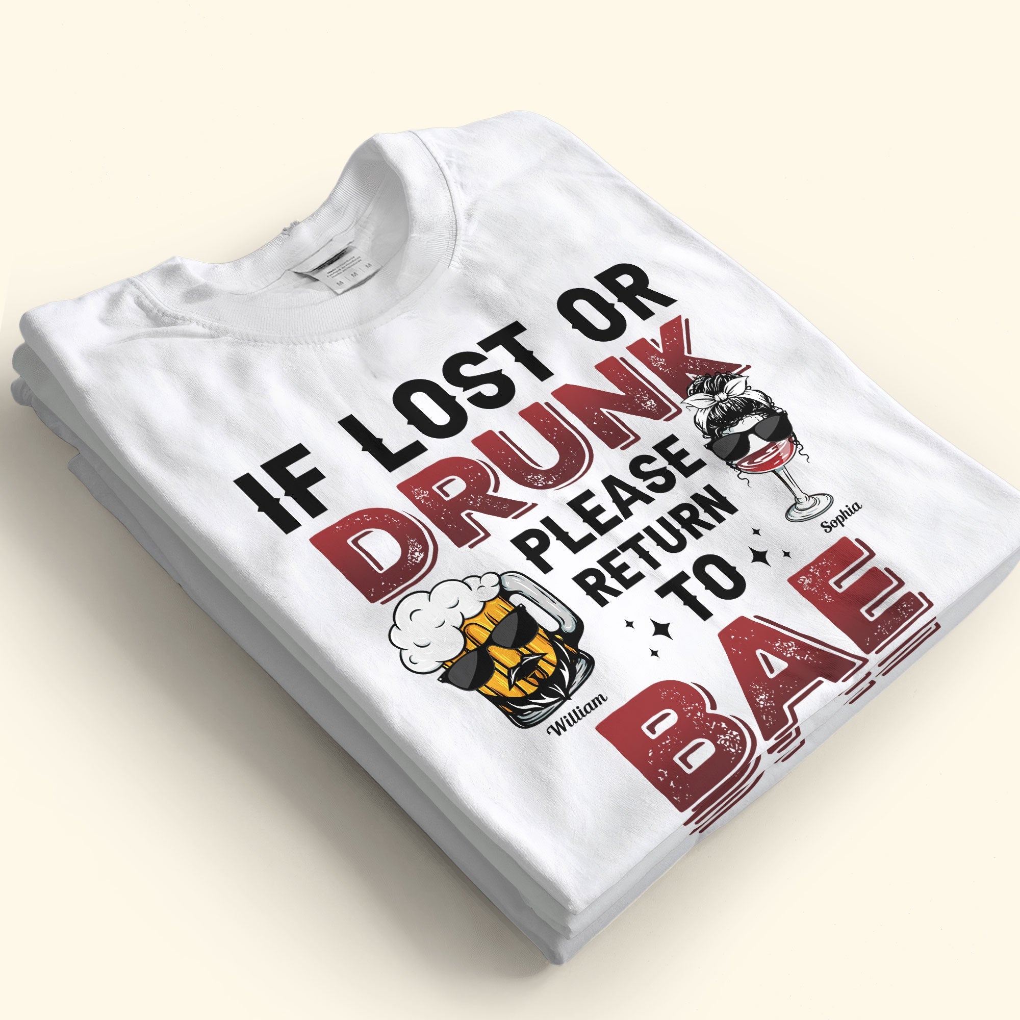 Please Return To Bae - Personalized Matching Couple Shirts