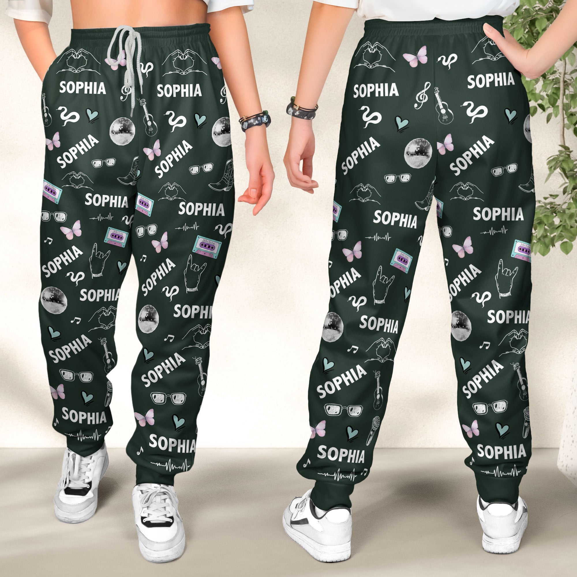 Pop Star Custom Name - Personalized Sweatpants