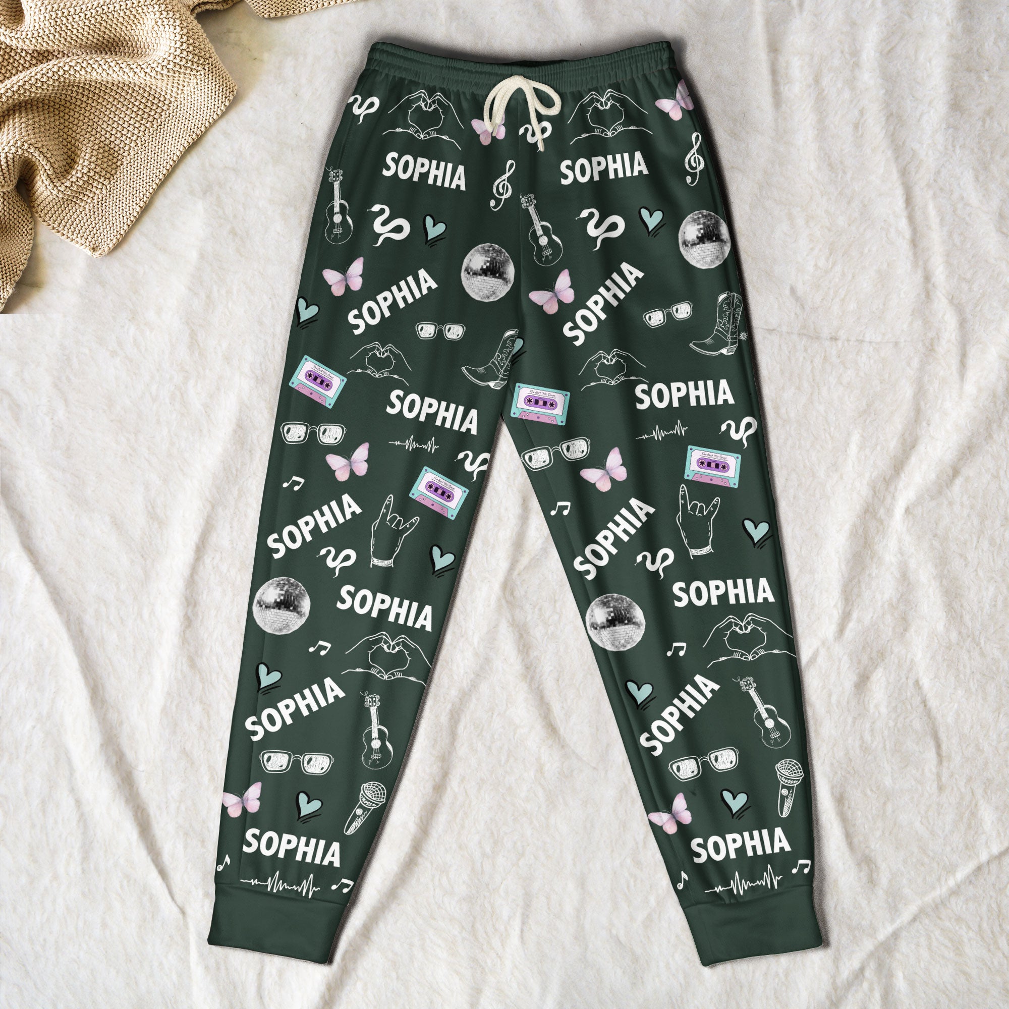 Pop Star Custom Name - Personalized Sweatpants