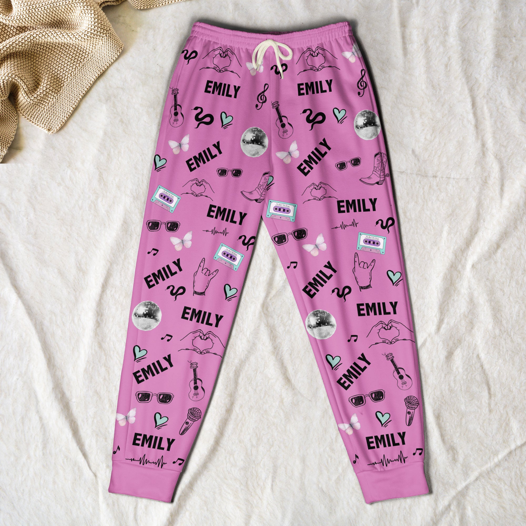 Pop Star Custom Name - Personalized Sweatpants