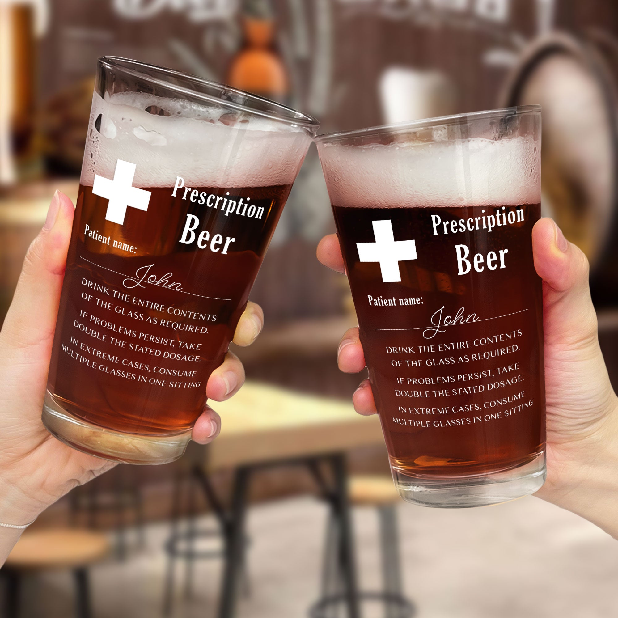 Prescription Beer - Personalized Beer Glass