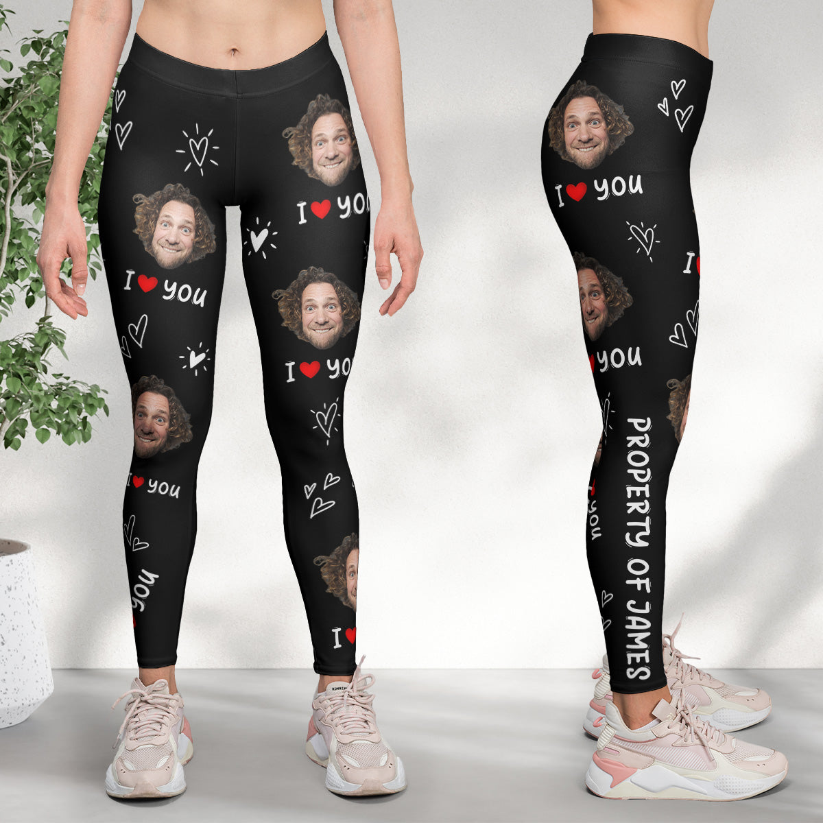 Property Of I Love You Wife Gift - Personalized Photo Leggings