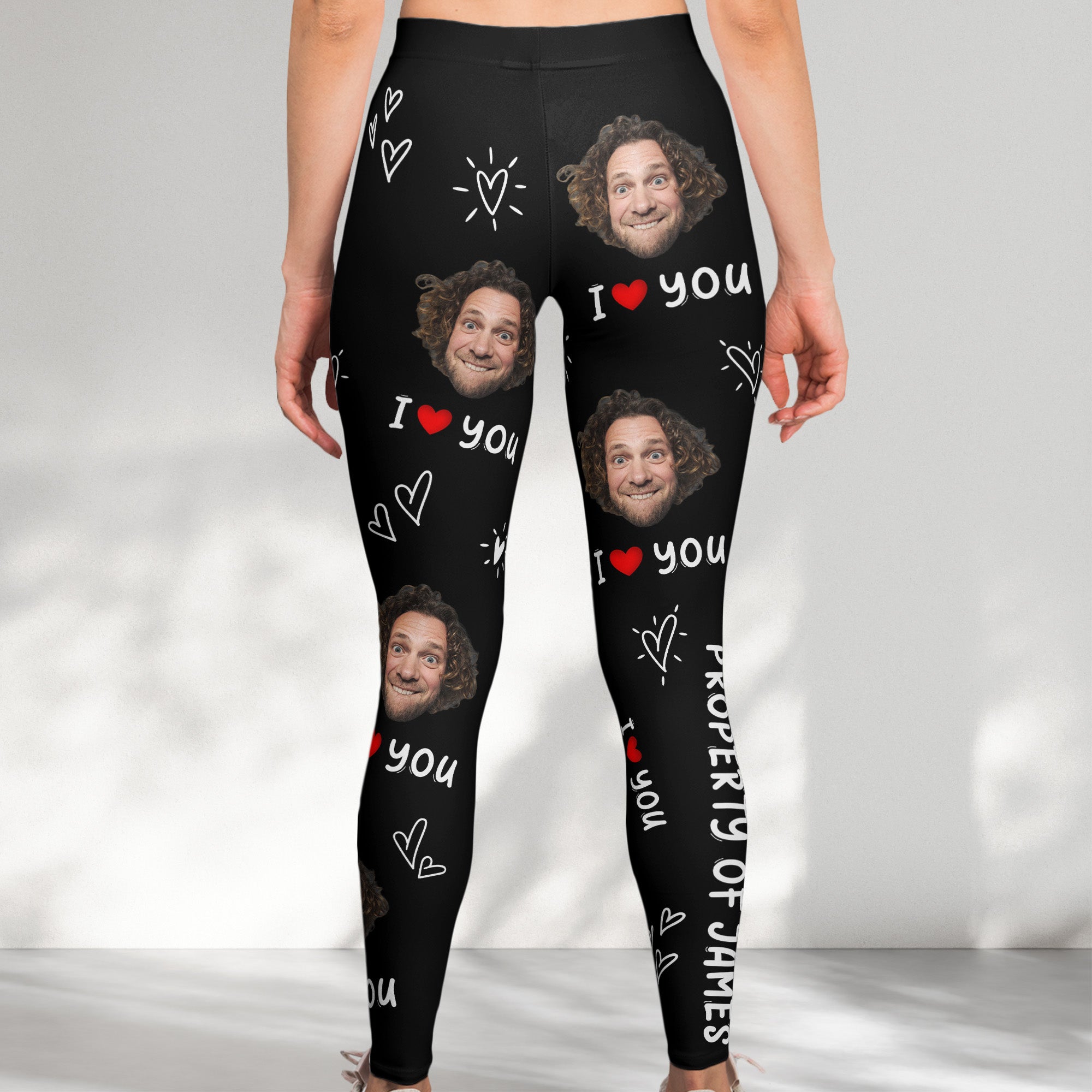 Property Of I Love You Wife Gift - Personalized Photo Leggings