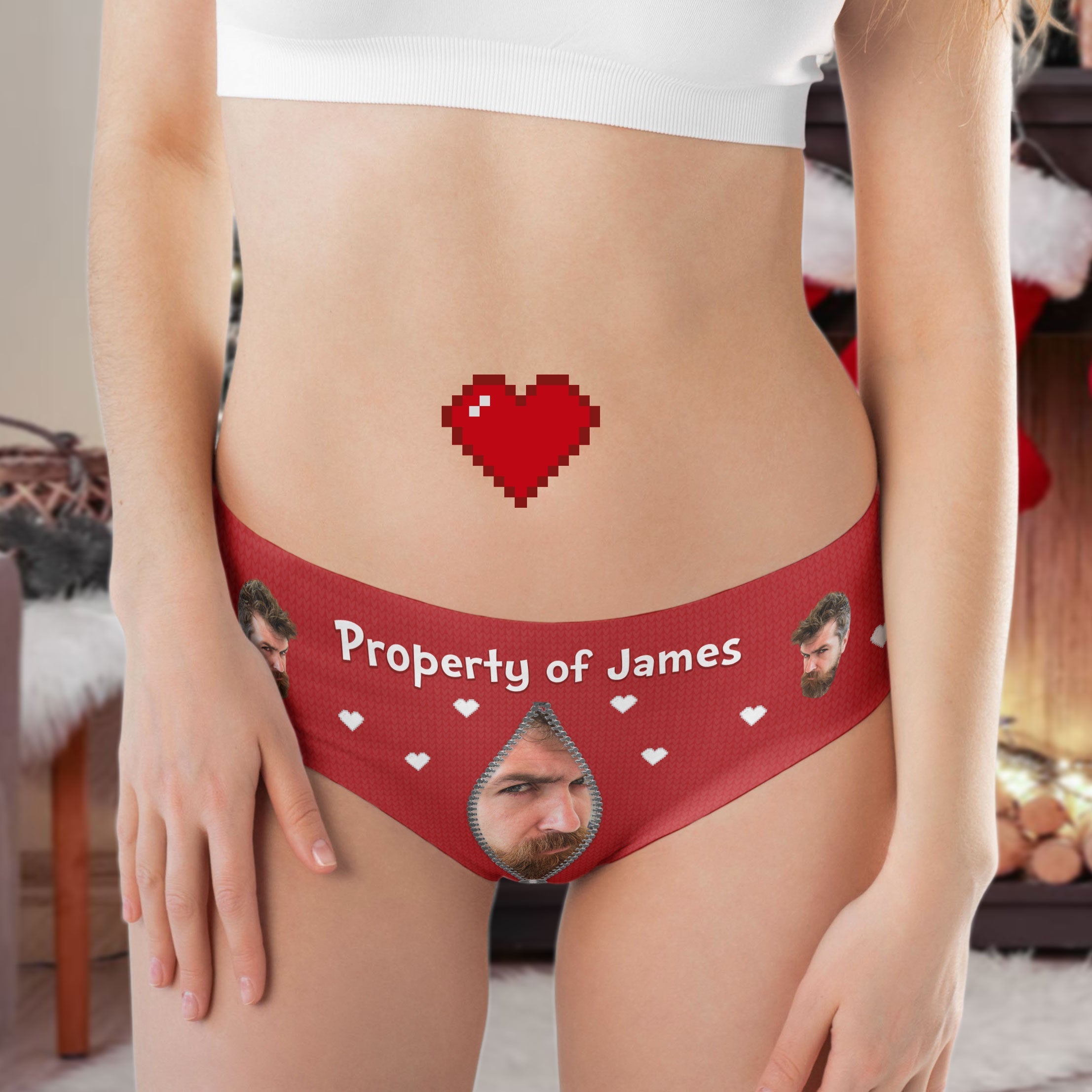 Property Of - Personalized Photo Couple Matching Underwear