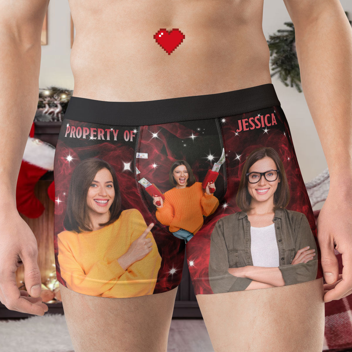 Property Of Wife - Personalized Photo Men's Boxer Briefs