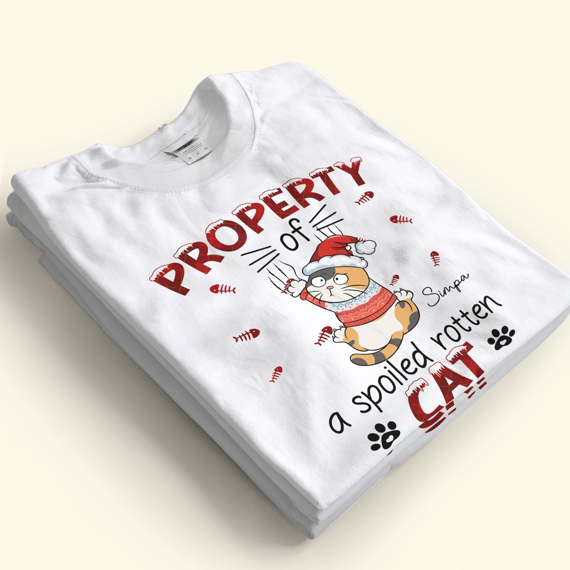 Property Of A Spoiled Rotten Cat - Personalized Shirt