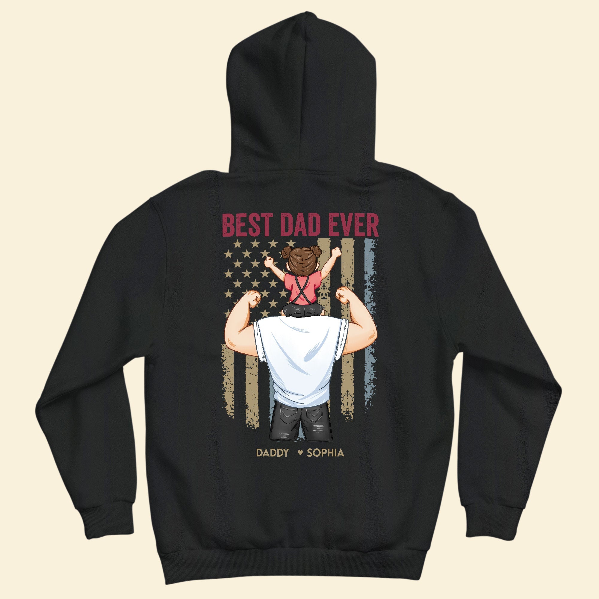 Proud As The Best Dad Ever - Personalized Back Printed Shirt