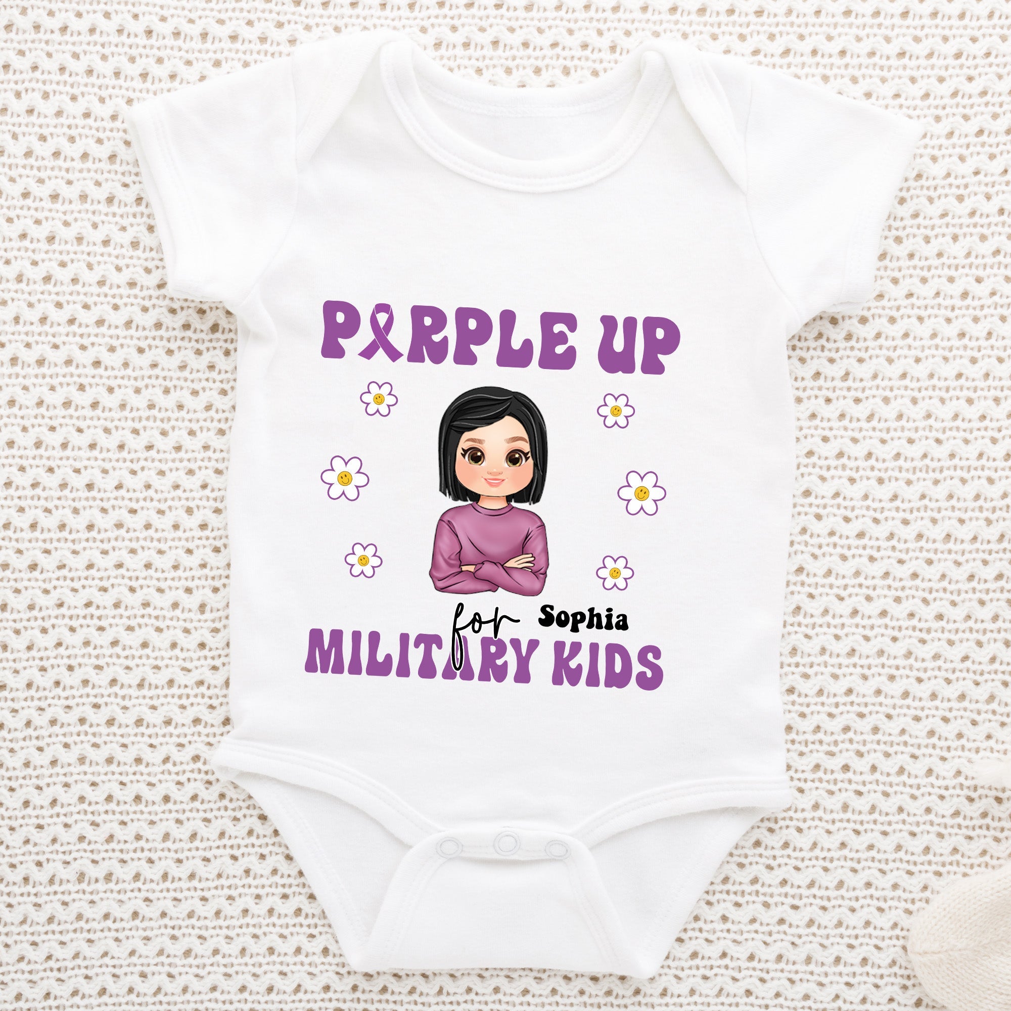 Purple Up For Military Kid - Personalized Shirt