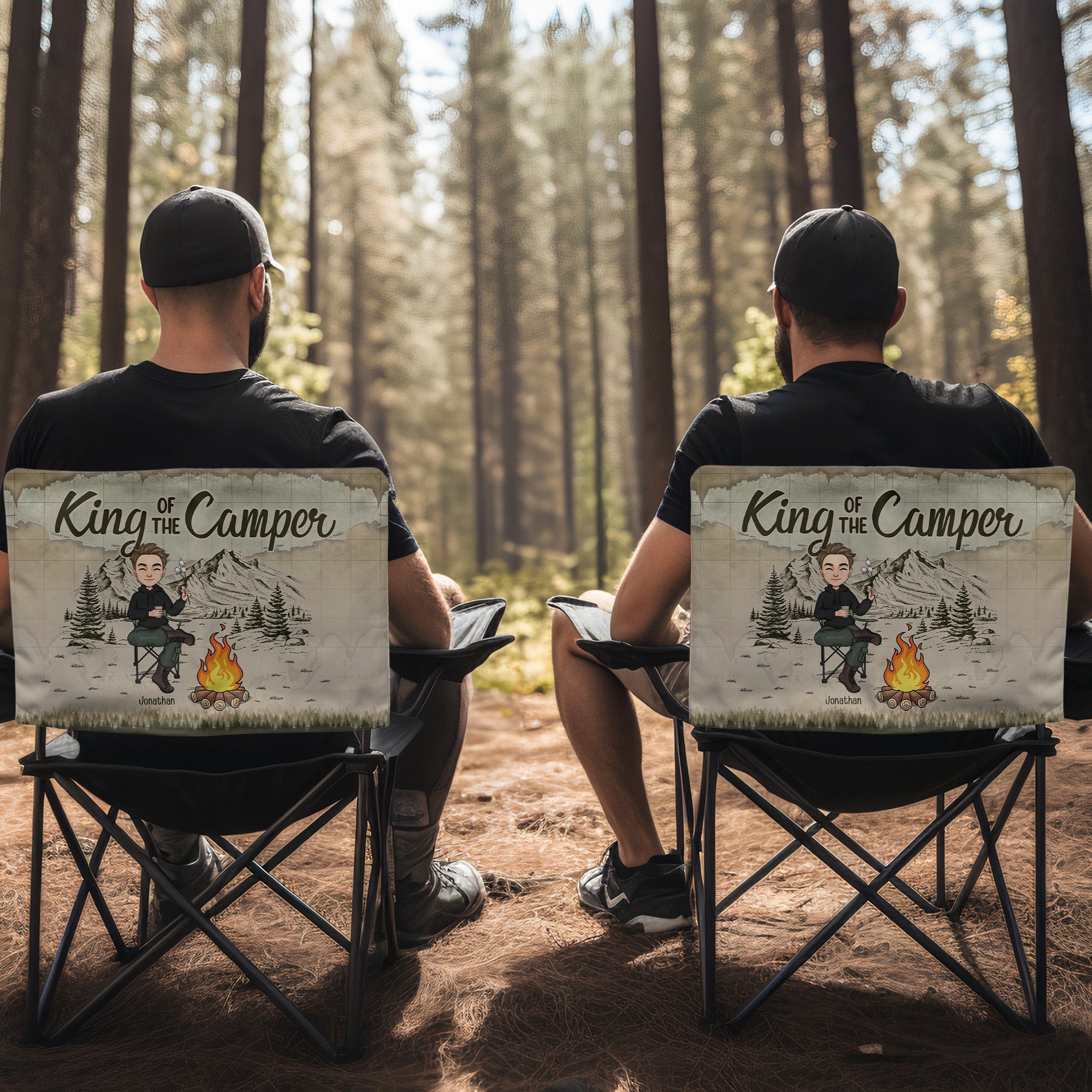 Queen/King Of The Camper - Personalized Folding Chair Cover