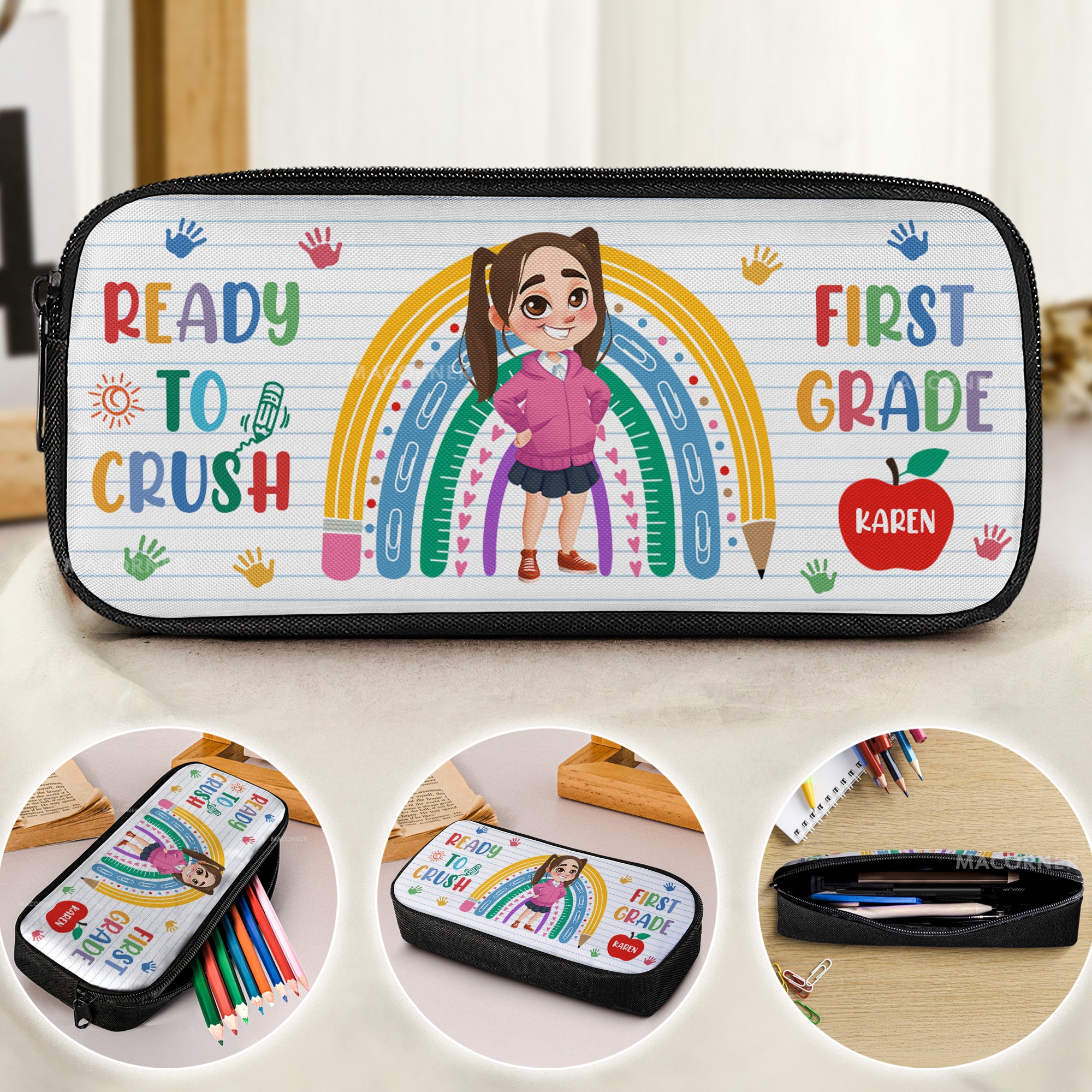 Ready To Crush First Grade Gift For Kids - Personalized Pencil Case