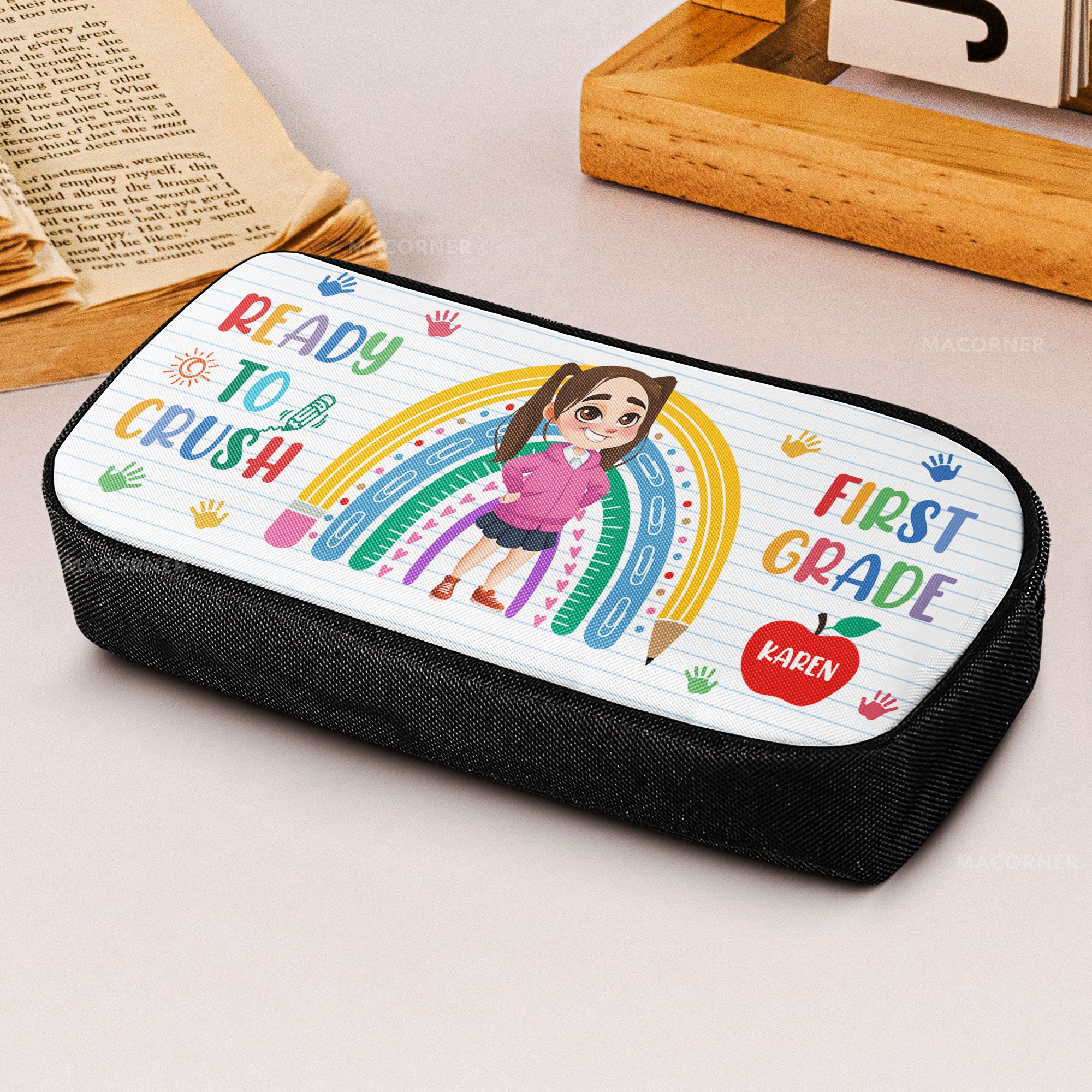 Ready To Crush First Grade Gift For Kids - Personalized Pencil Case