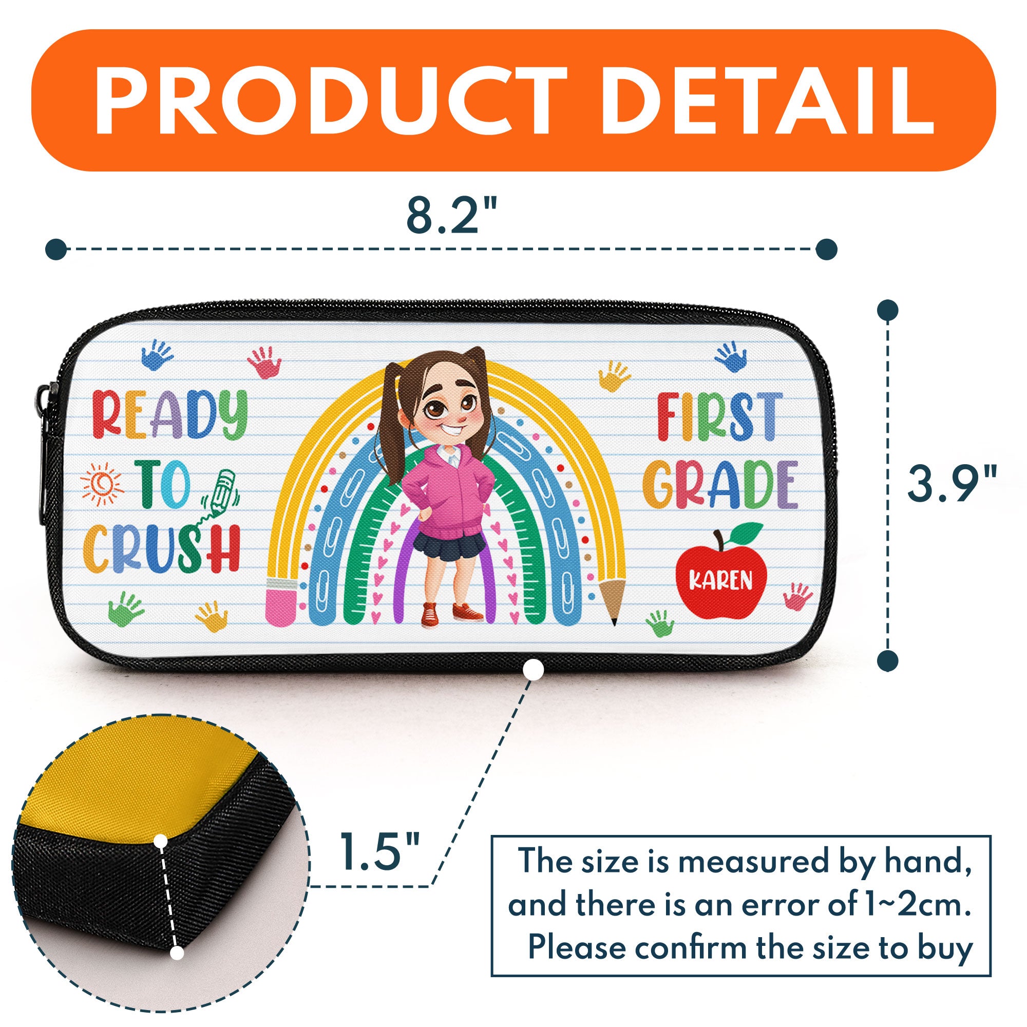 Ready To Crush First Grade Gift For Kids - Personalized Pencil Case