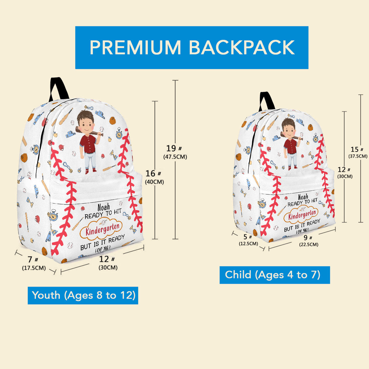 Ready To Hit Kindergarten - Personalized Kid Backpack