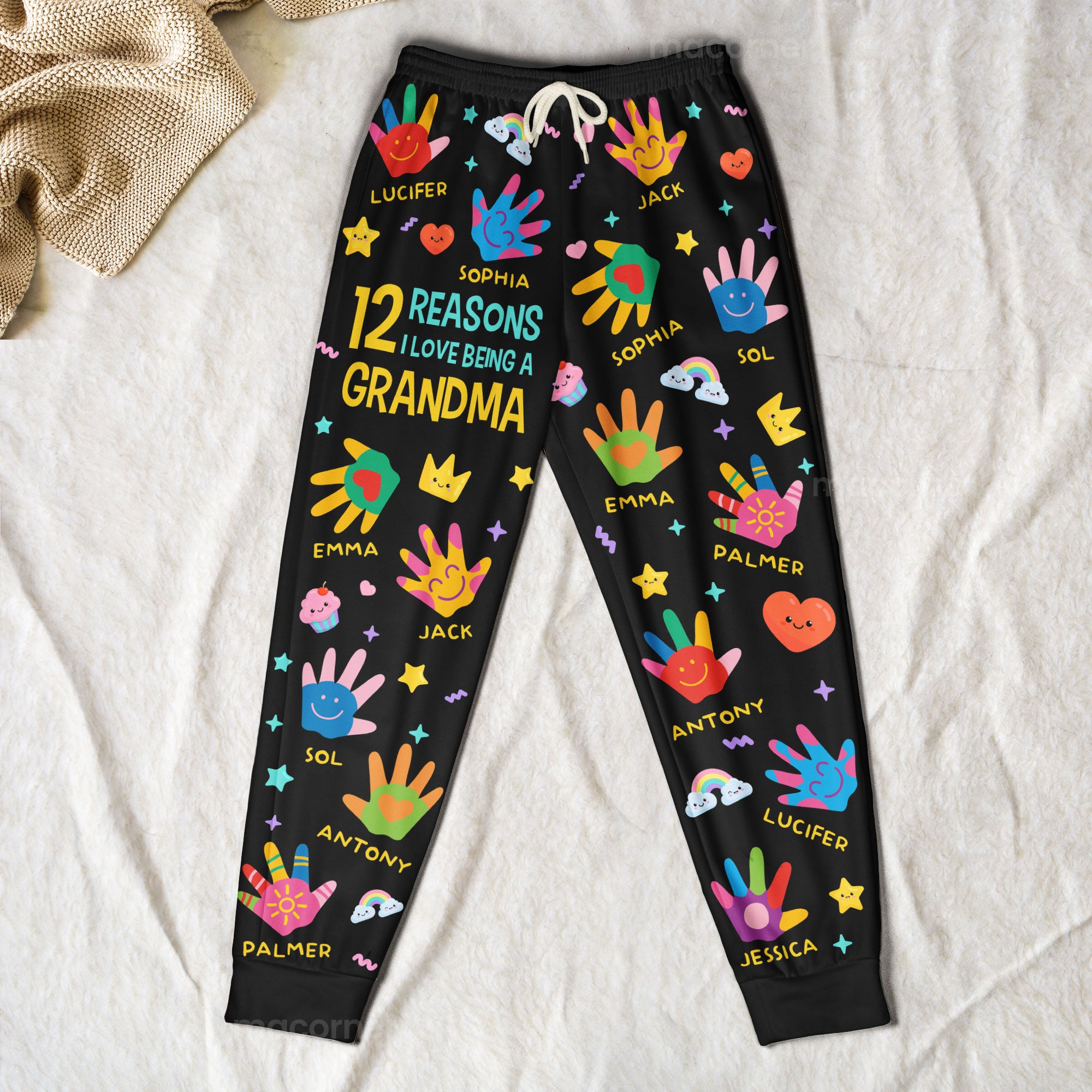 Reason I Love Being A Grandma/Papa - Custom Kids' Names - Personalized Sweatpants