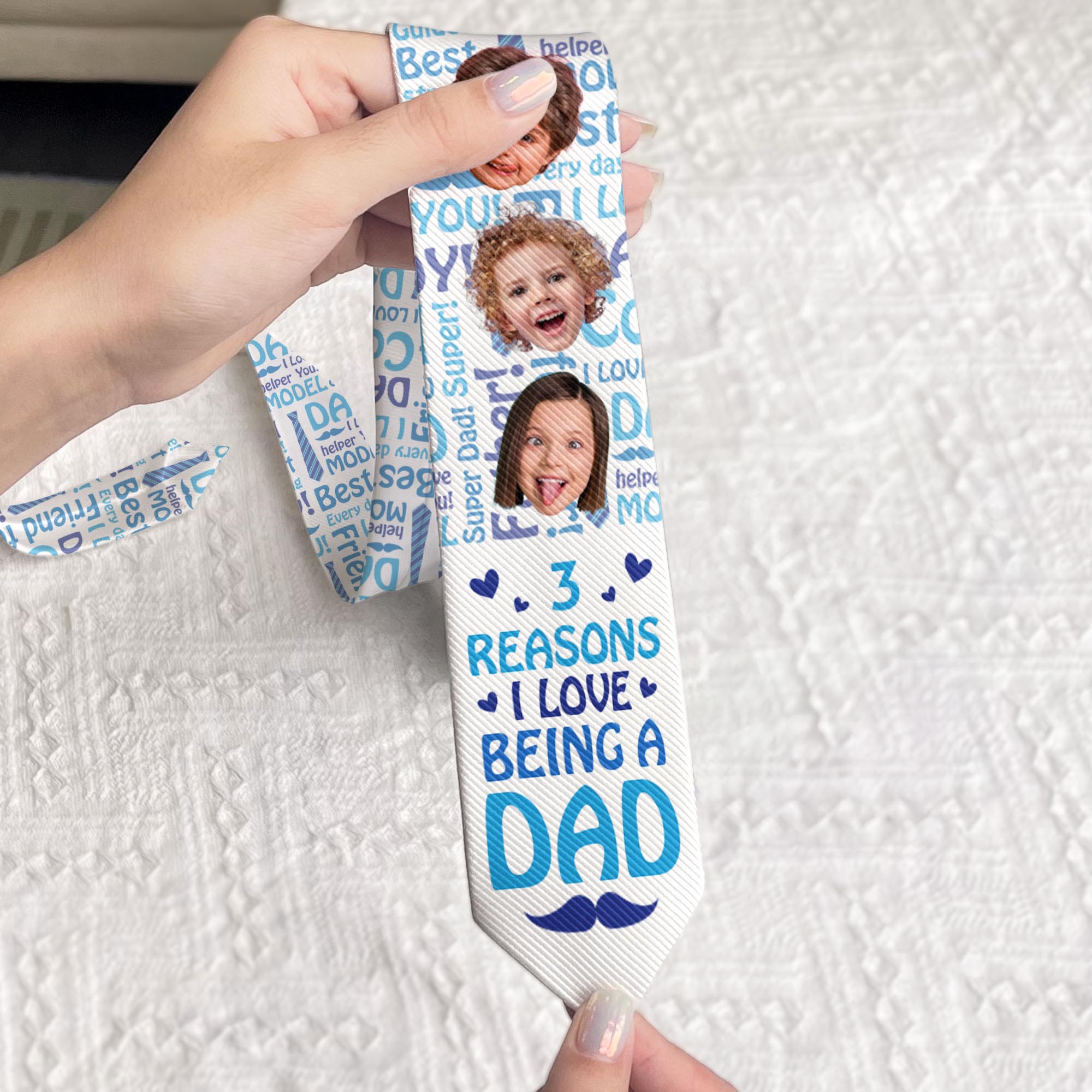 Reasons I Love Being A Dad - Custom Photo Tie