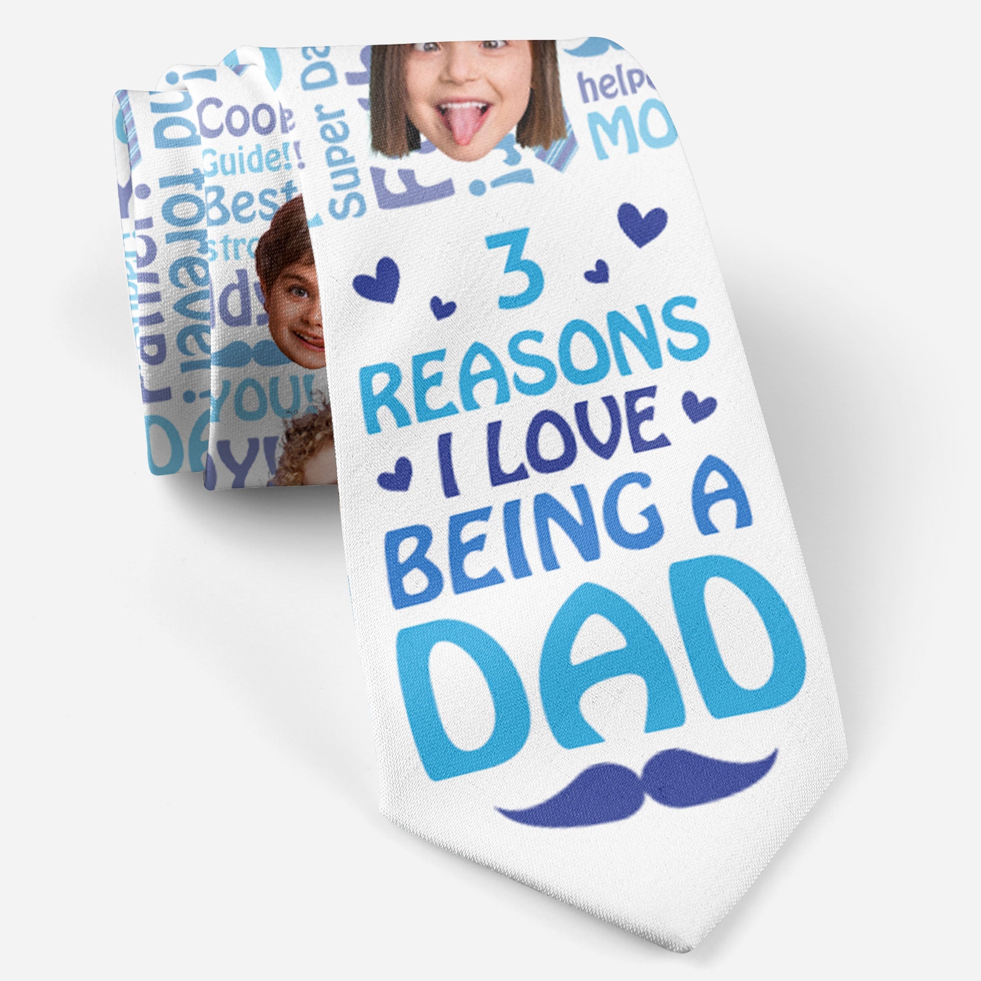 Reasons I Love Being A Dad - Custom Photo Tie