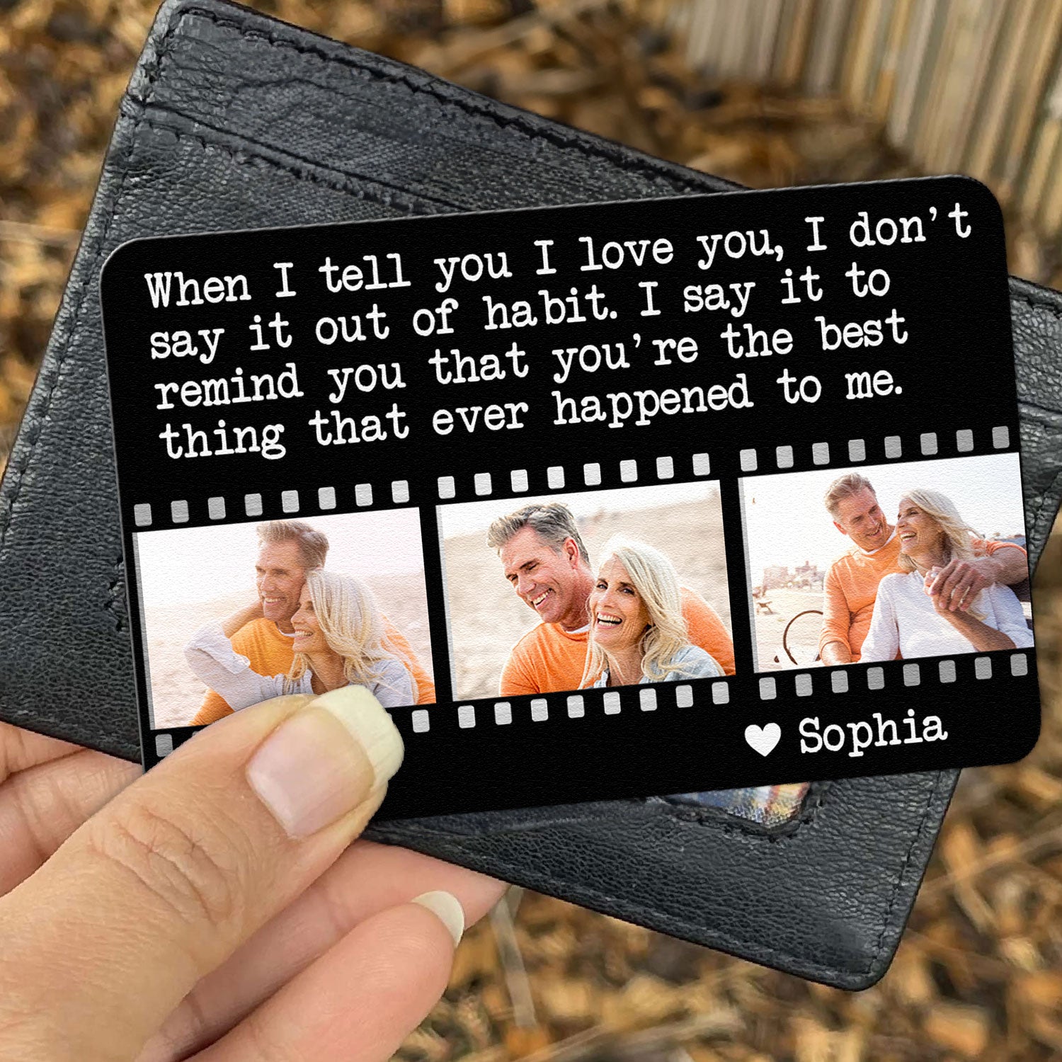 Remind You're The Best Thing Happened To Me - Personalized Photo Aluminum Wallet Card