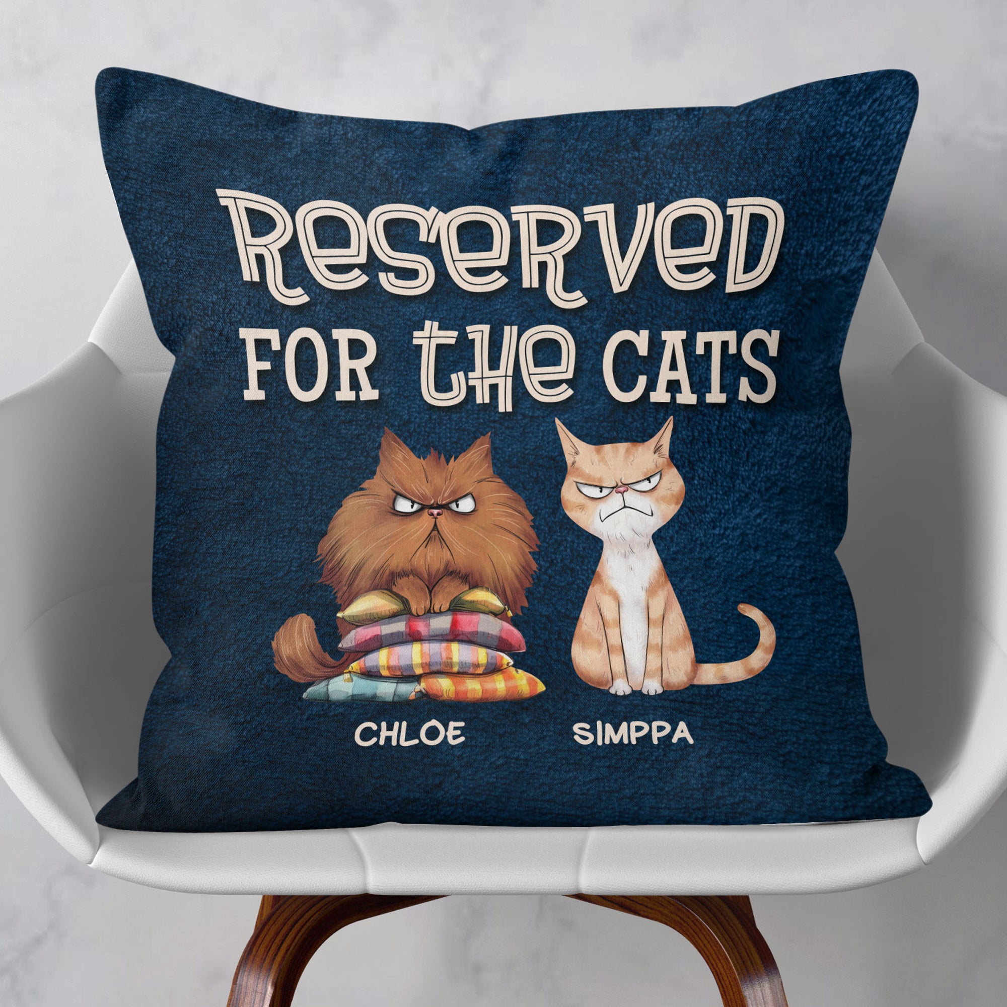 Reserved For The Cat - Personalized Pillow (Insert Included)