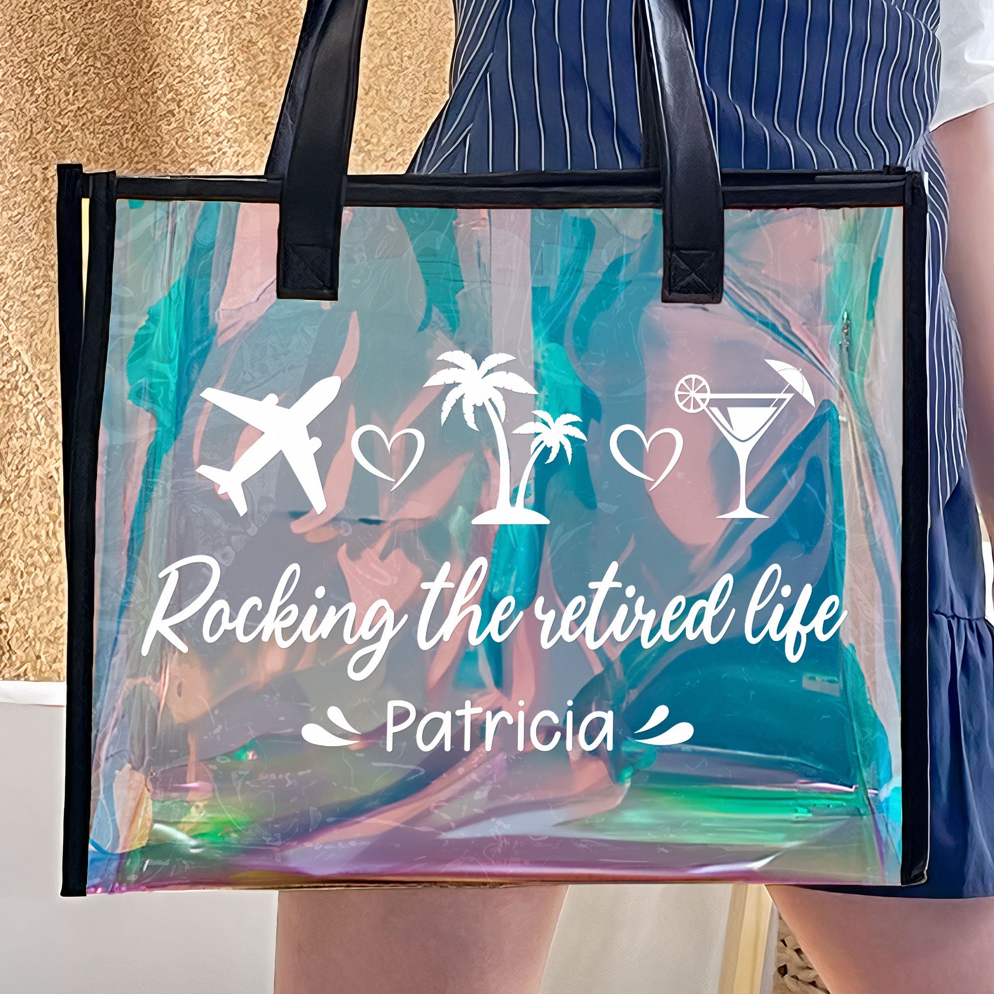 Rocking The Retired Life - Personalized Holographic Tote