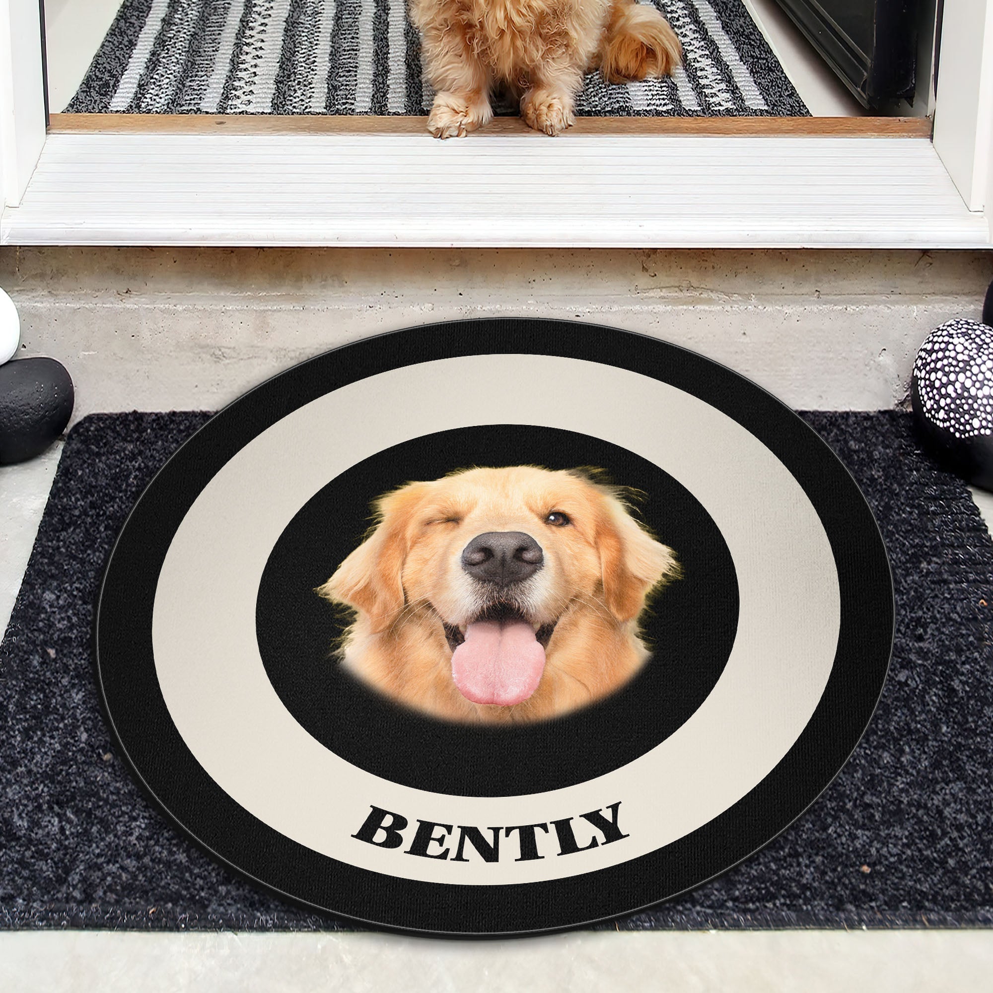 Round Custom Pet Face - Personalized Photo Doormat