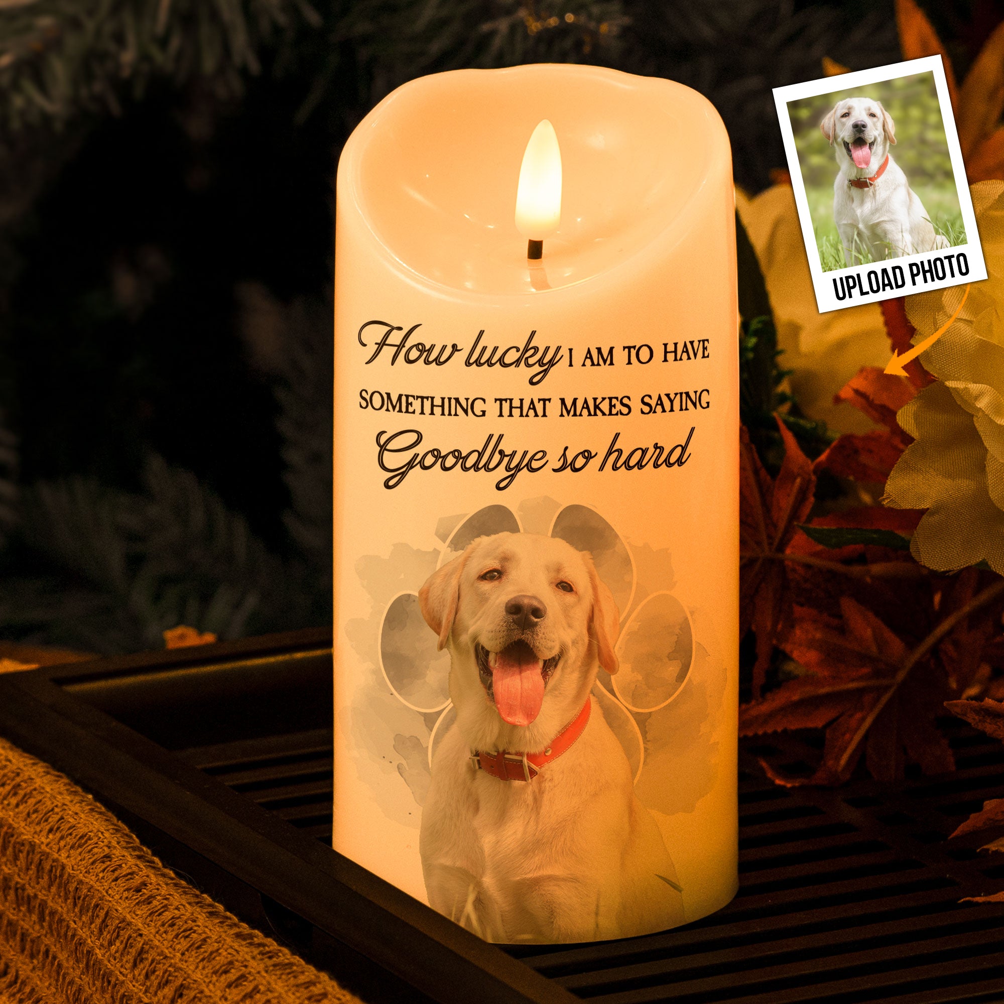 Saying Goodbye So Hard - Personalized Photo LED Candle